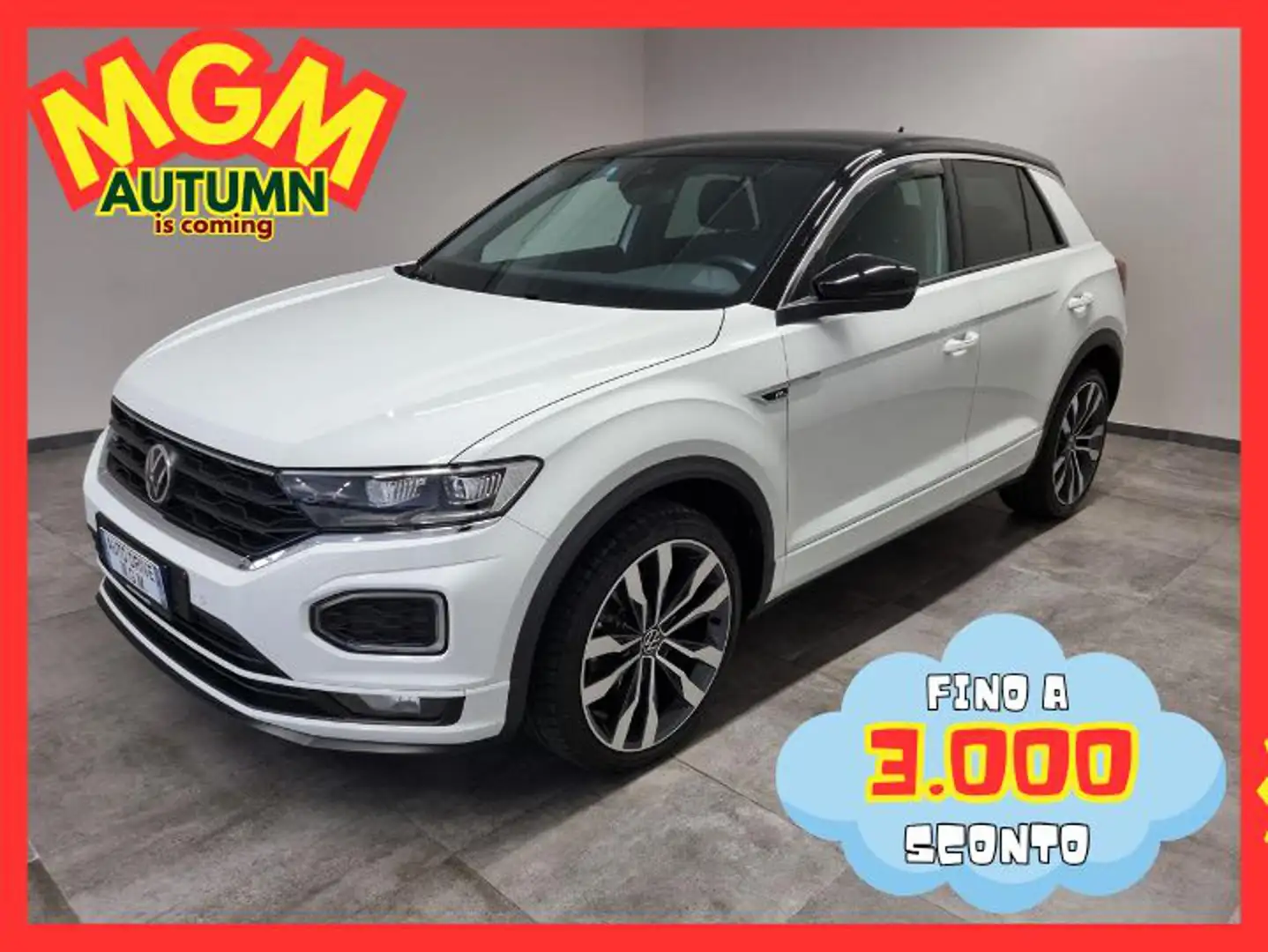 Volkswagen T-Roc 2.0 TDI SCR 150 CV DSG 4MOTION R-Line Blanc - 1
