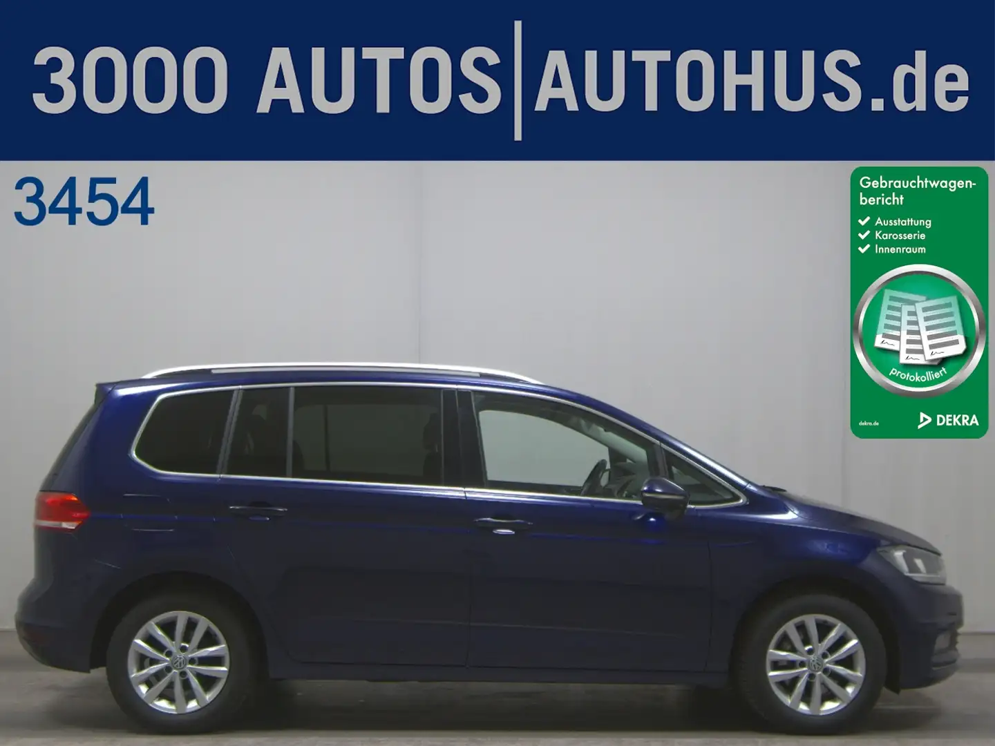 Volkswagen Touran 1.5 TSI Highline 7-Sitze Navi Ahk ACC Blau - 1