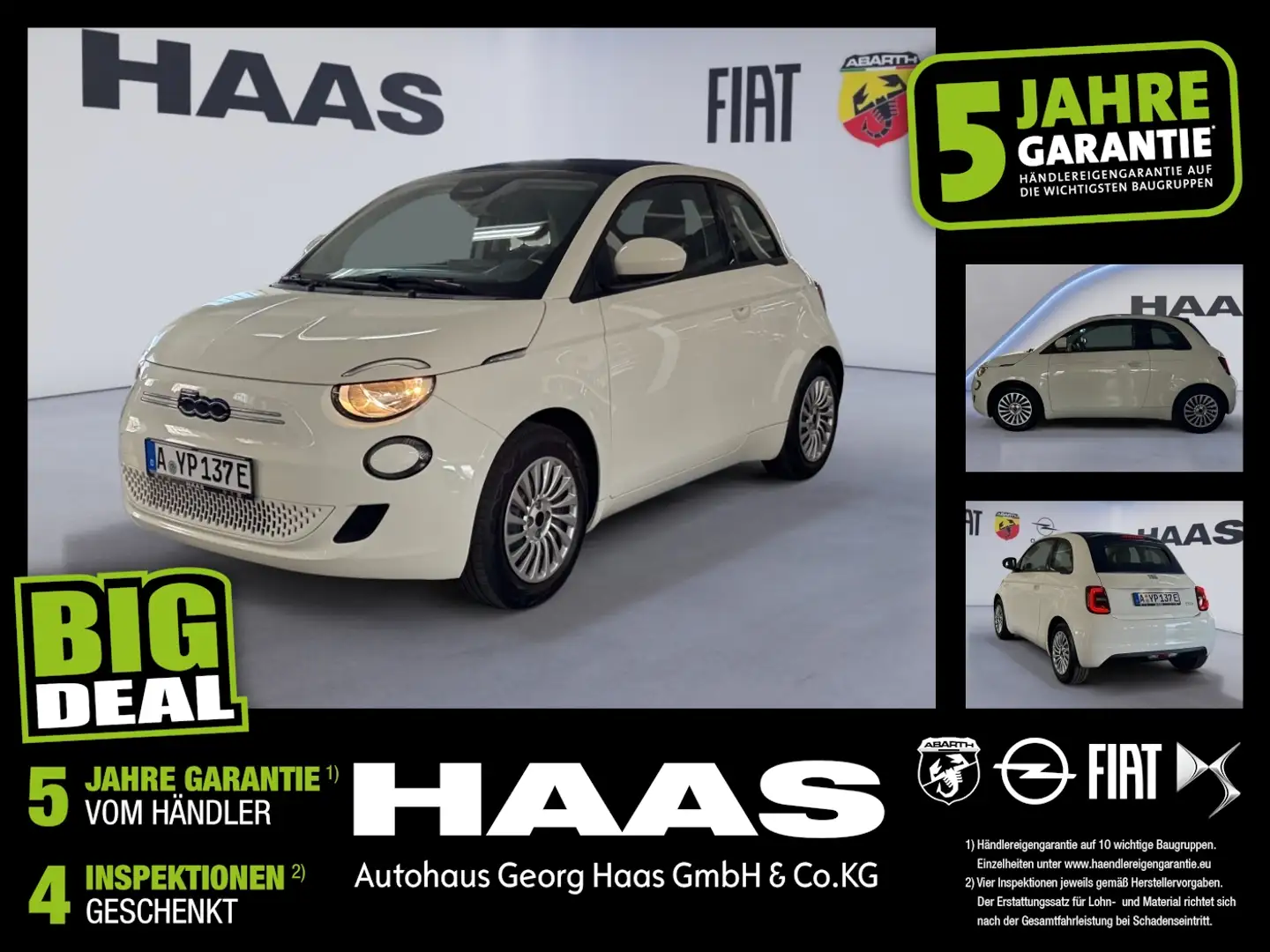 Fiat 500e 500 e Cabrio Base Klimaautomatik,Bluetooth - 1