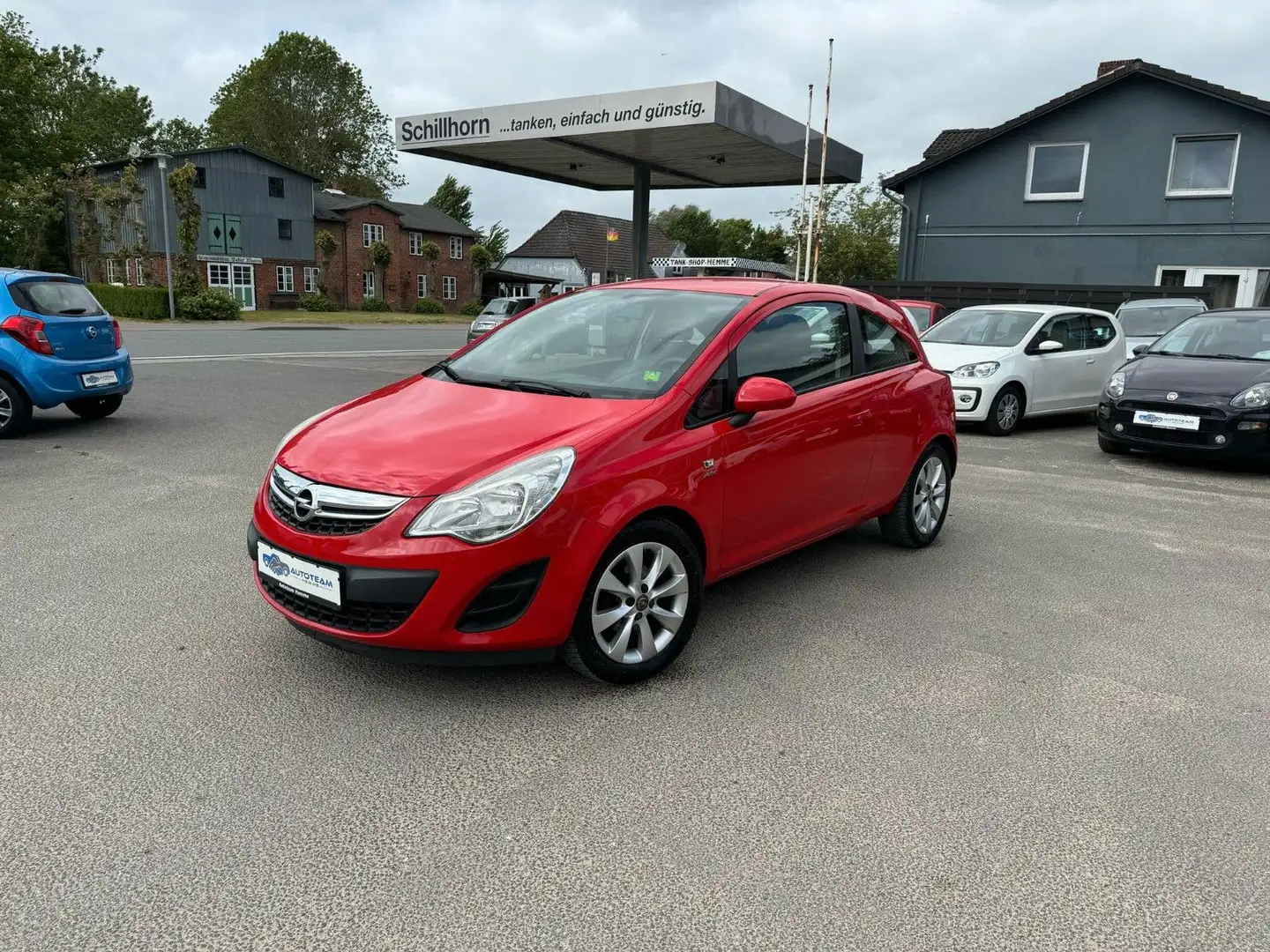 Opel Corsa D Active 1,4L/ 1 HAND/HU+SERVICE NEU/KLIMA Rouge - 1