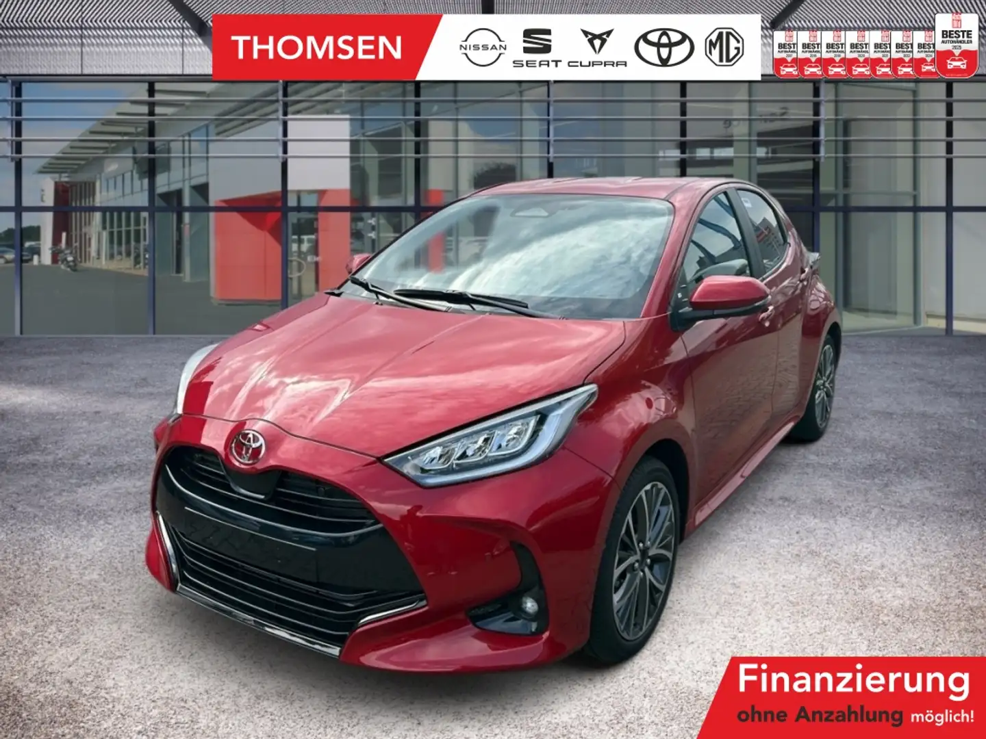 Toyota Yaris 1.5 Hybrid Style Navi ACC AUT LED SpurH Rojo - 1