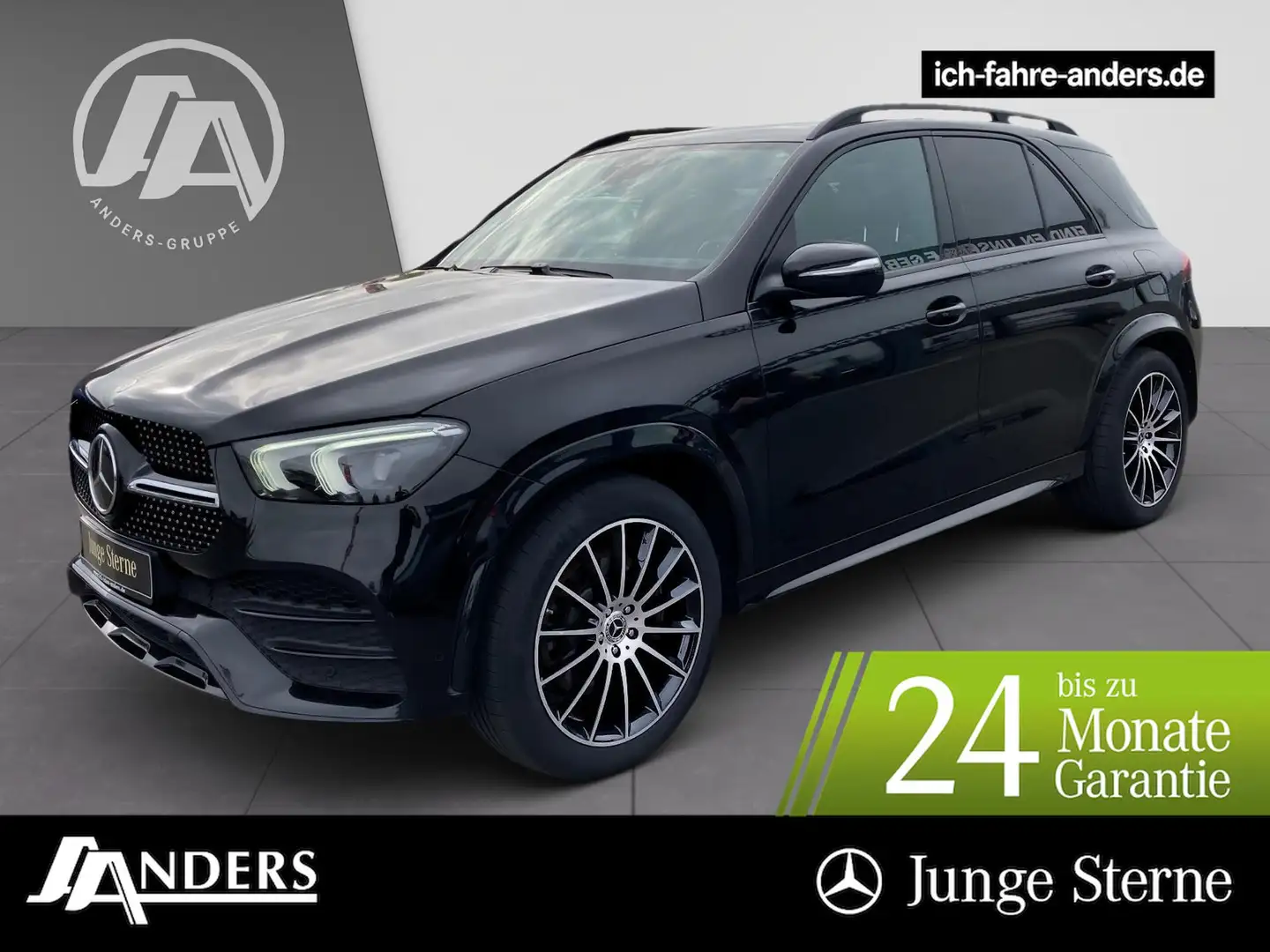 Mercedes-Benz GLE 350 de 4M AMG+Pano+Burm+Distr+AHK+AIR+LED+36 Schwarz - 1