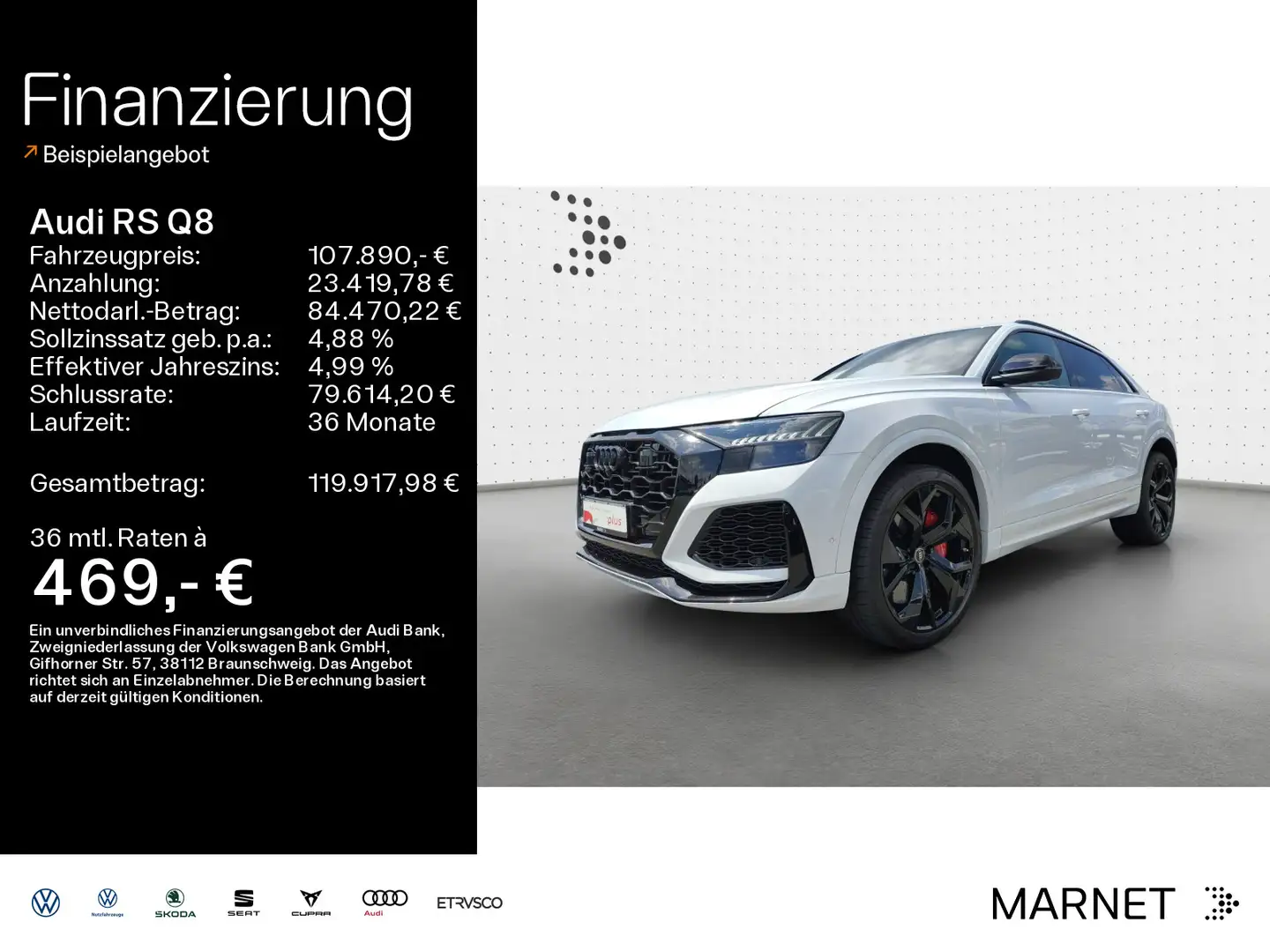 Audi RS Q8 4.0 TFSI quattro*Navi*Matrix*HUD*B&O*AHK*P Grau - 1
