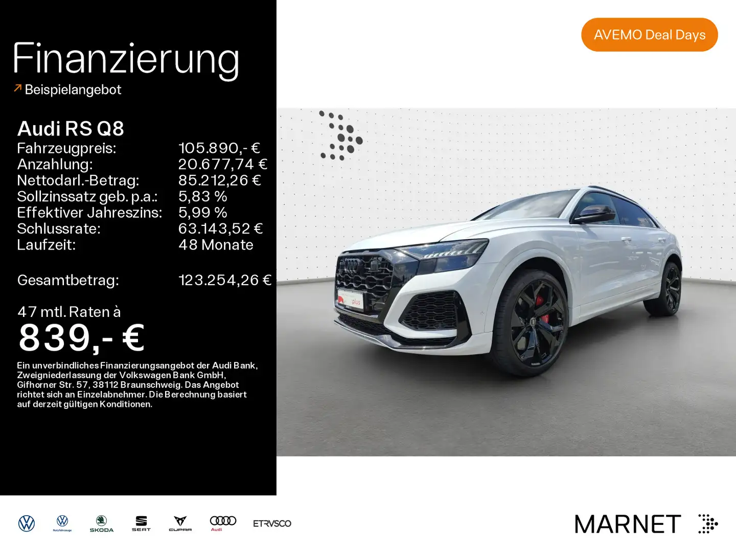 Audi RS Q8 4.0 TFSI quattro*Navi*Matrix*HUD*B&O*AHK*P Gris - 1