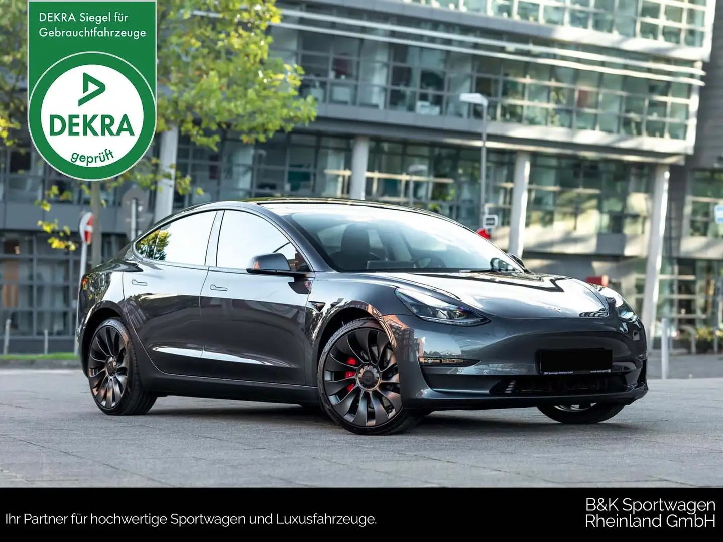 Tesla Model 3 Performance ab 504,78 €/mtl. Grau - 1