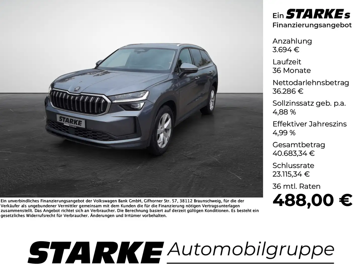 Skoda Kodiaq 2.0 TDI DSG Selection Gris - 1