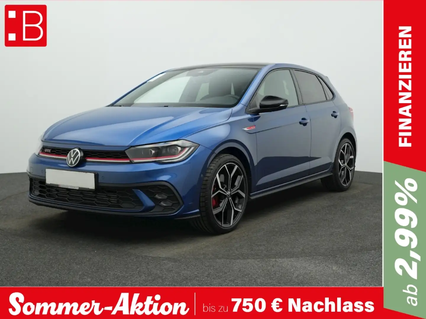 Volkswagen Polo GTI 2.0 TSI DSG MATRIX-LED NAVI ACC SIDEASSIS SHZ Kék - 1