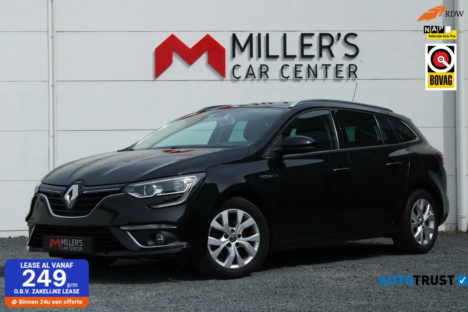 Renault Megane Estate 1.3 TCe Limited AUT KEYLESS PDC 140 PK CRUI Noir - 1