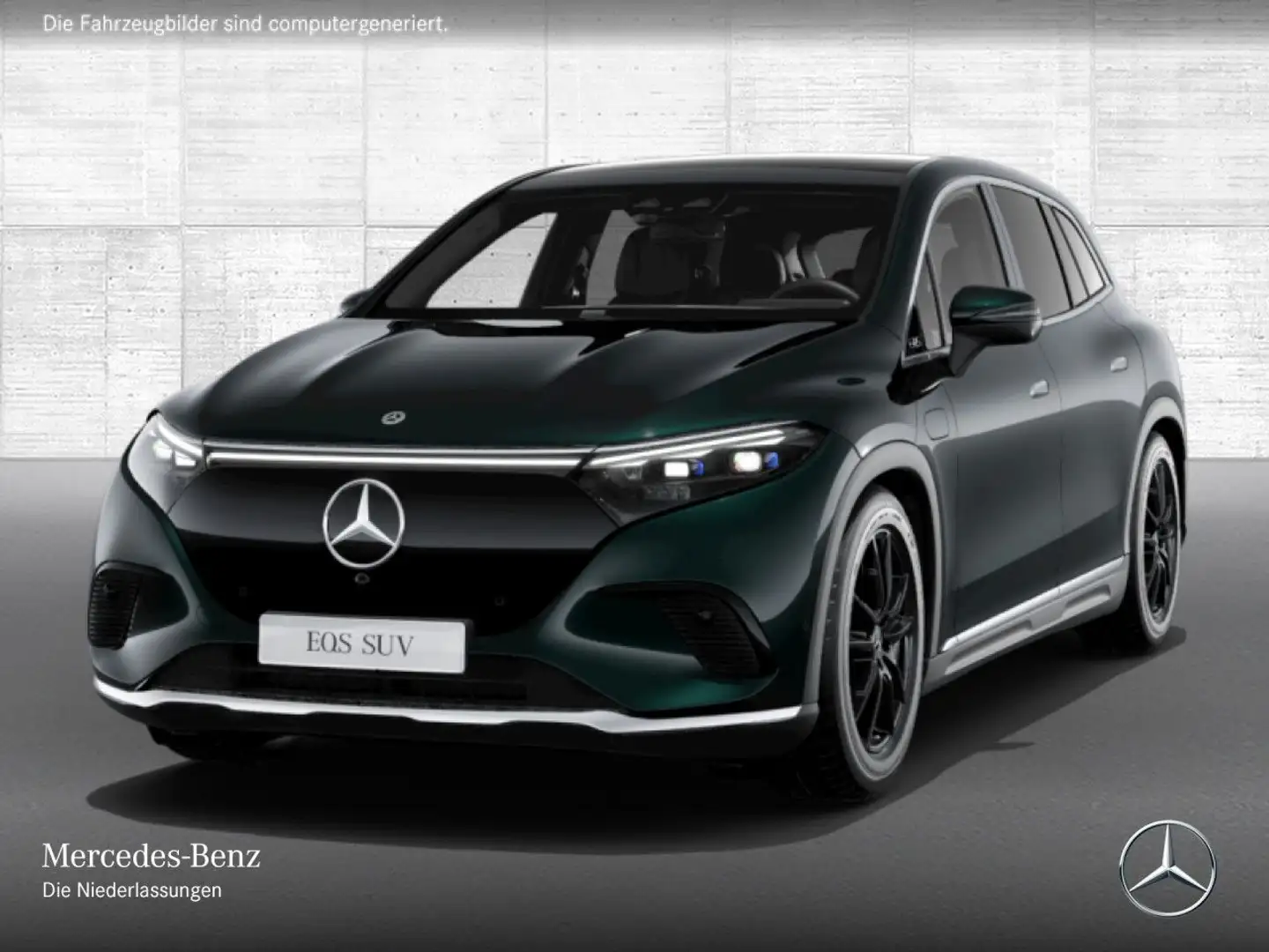 Mercedes-Benz EQS SUV EQS 450 4Matic Fahrass WideScreen Pano Distr+ HUD Grün - 2
