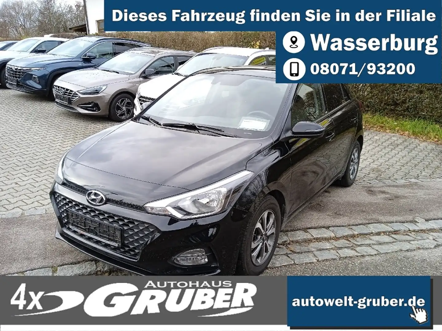 Hyundai i20 blue 1.0 T-GDI YES! +Kamera +Klima +Sitzhz. Zwart - 1