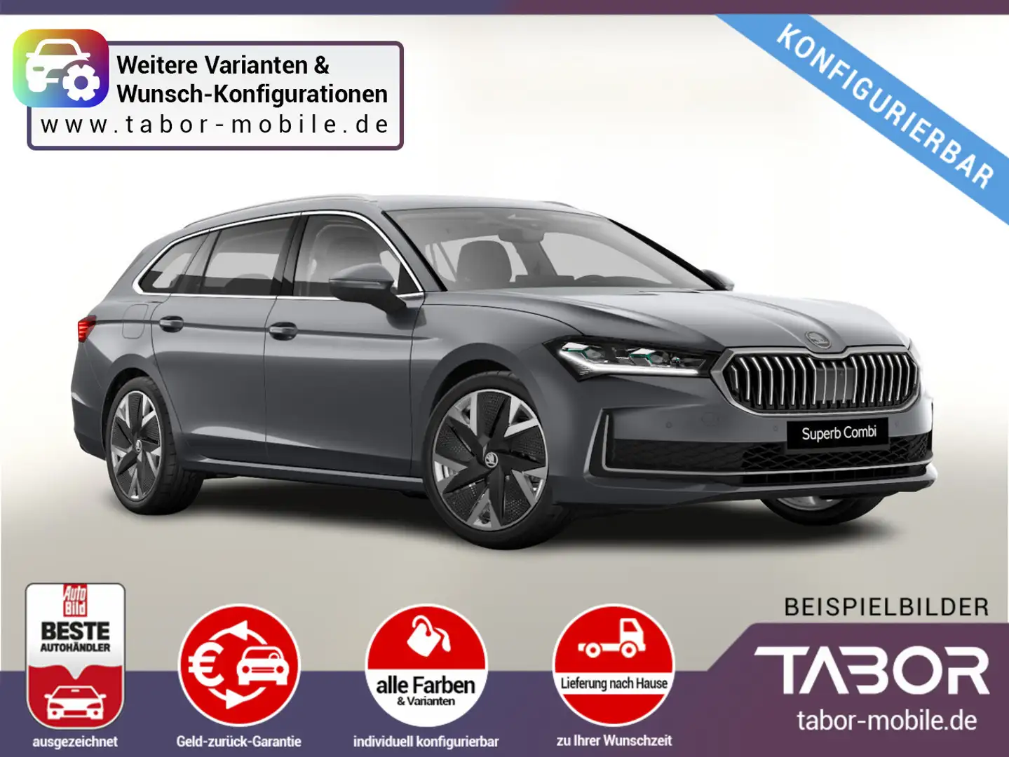 Skoda Superb Combi eTSI DSG Selec Nav ACC EHK Kam SHZ Blau - 1