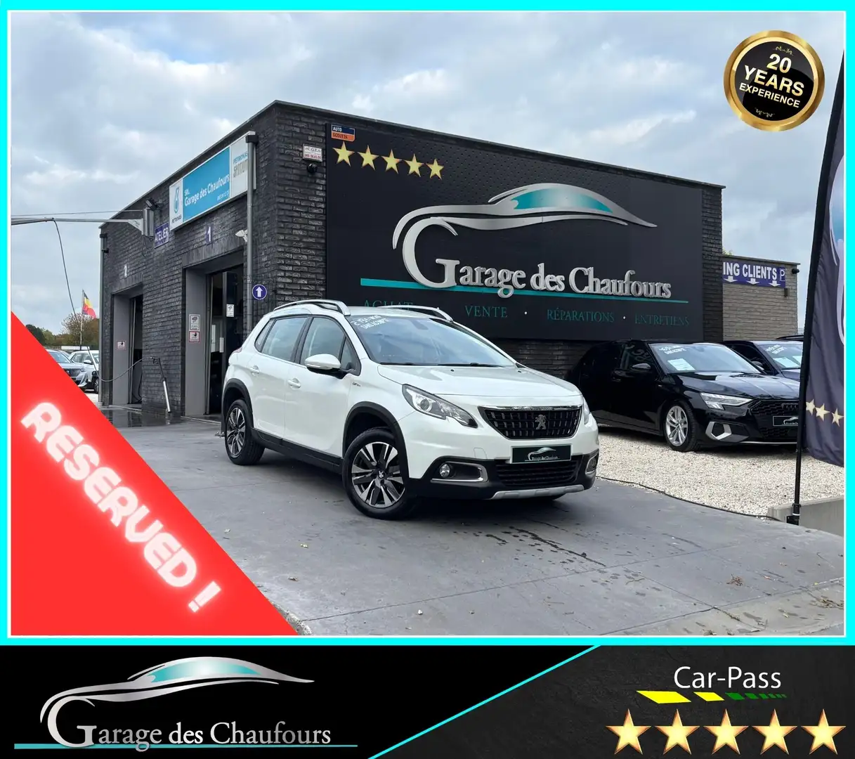 Peugeot 2008 1.5 BlueHDi - ! Navi ! - A/C - Attelage - Eu6b Blanc - 1