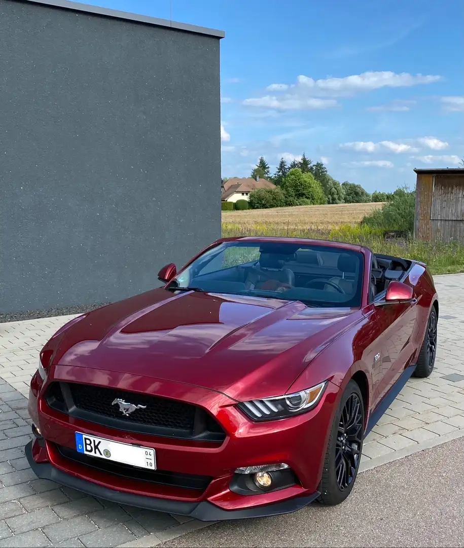 Ford Mustang Cabrio 5.0 Ti-VCT V8 Aut. GT Rot - 1