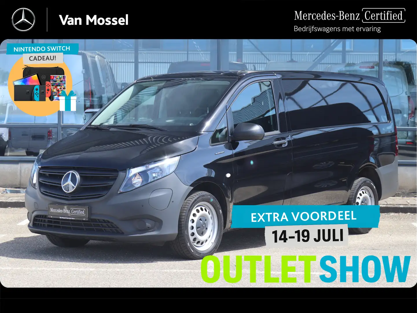 Mercedes-Benz Vito eVito L2 66 kWh | AIRCO/NAVI/CAMERA/CRUISE | Certi Zwart - 1