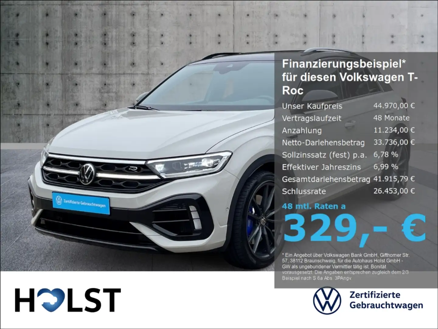 Volkswagen T-Roc 2.0TSI DSG R 4Motion Navi Pano IQ.Light AHK beats Grau - 1