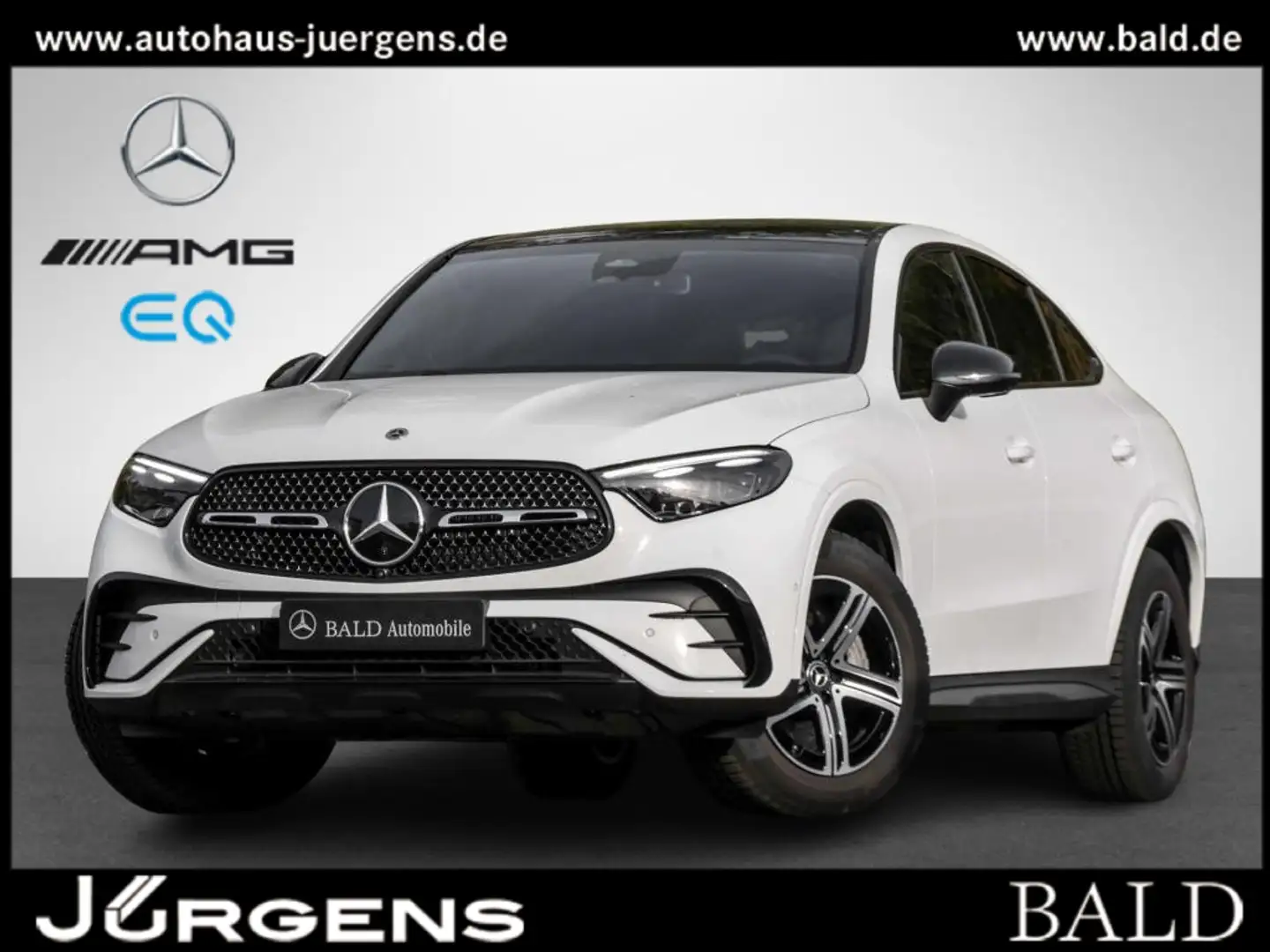 Mercedes-Benz GLC 220 d 4MATIC Coupé +AMG+MBUX+Pano+Navi+AHK Weiß - 1