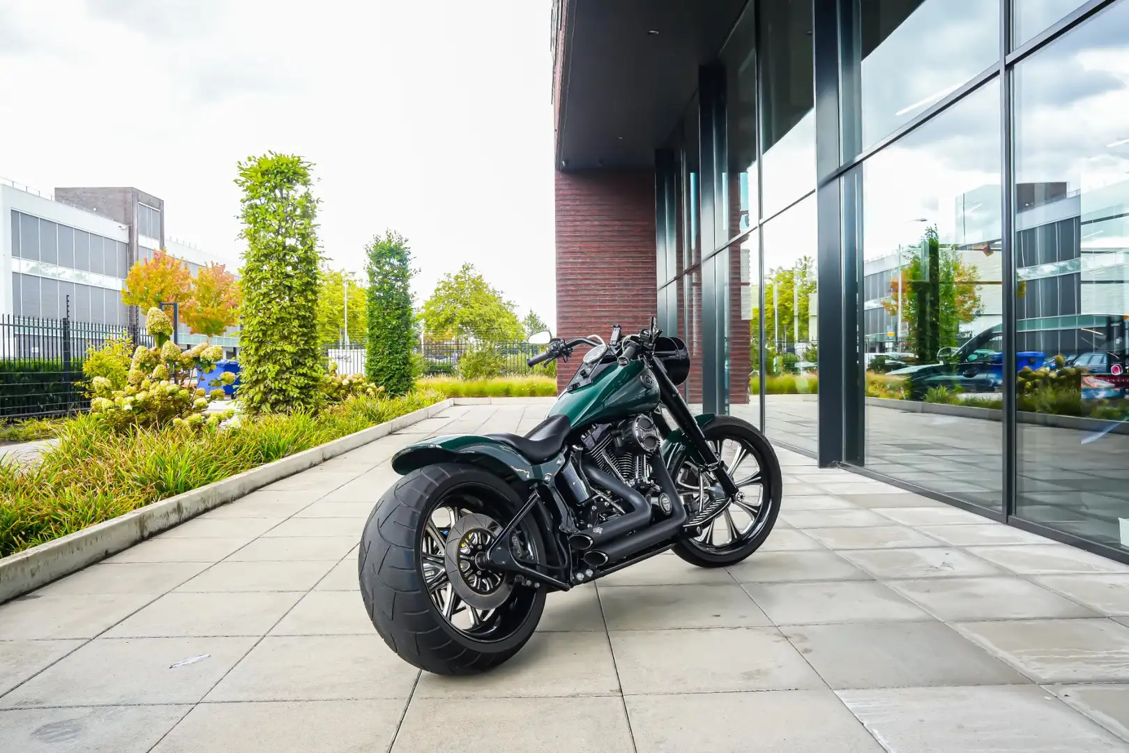 Harley-Davidson Fat Boy 96 FLSTF |Vance & Hines uitlaat|21" Thunderbike vo Groen - 2