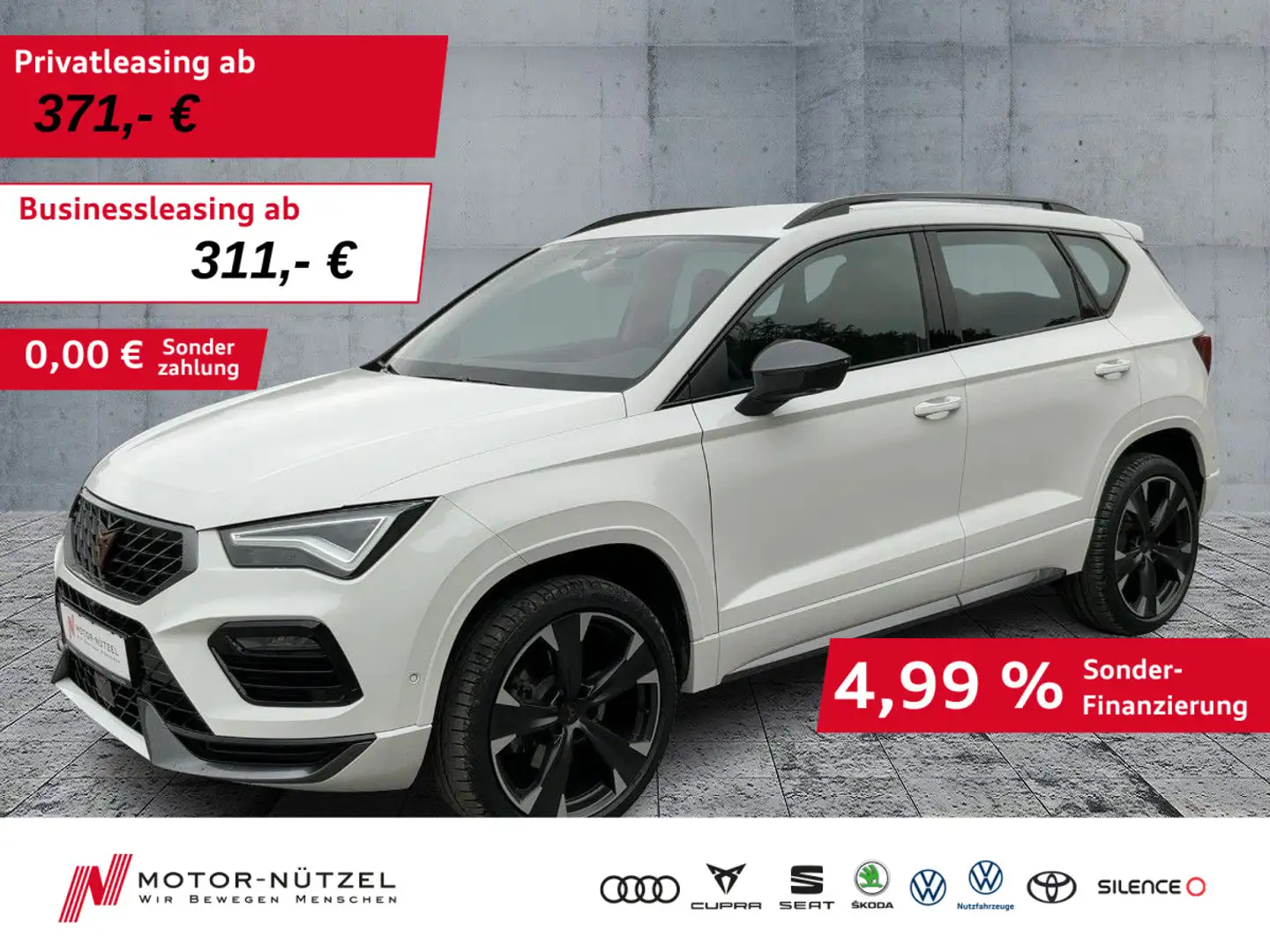 CUPRA Ateca 1.5 TSI DSG LED+NAVI+BEATS+RFK+GRA+AHK+SHZ Weiß - 1