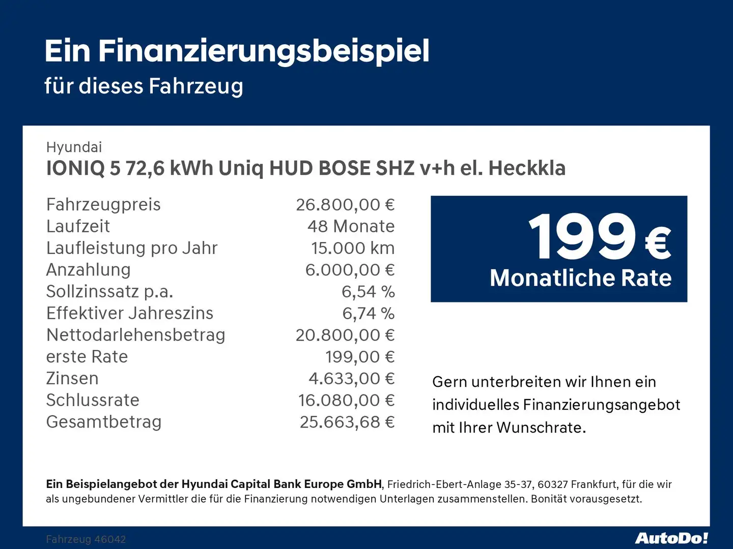 Hyundai IONIQ 5 72,6 kWh Uniq HUD BOSE SHZ v+h el. Heckkla - 2