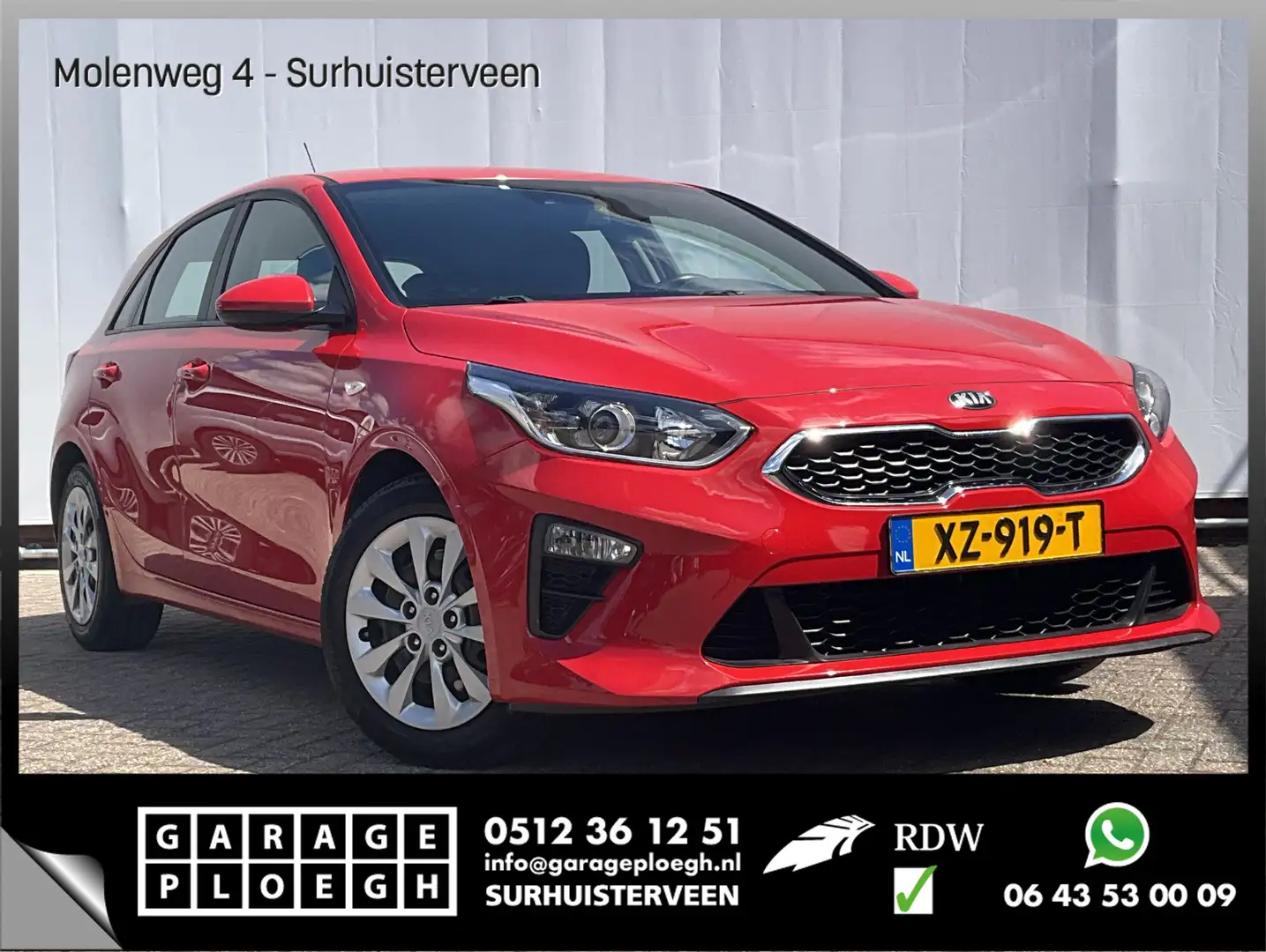 Kia Ceed / cee'd 1.0 T-GDi Comfortline Clima Cruise Audio Trekhaak Rood - 1