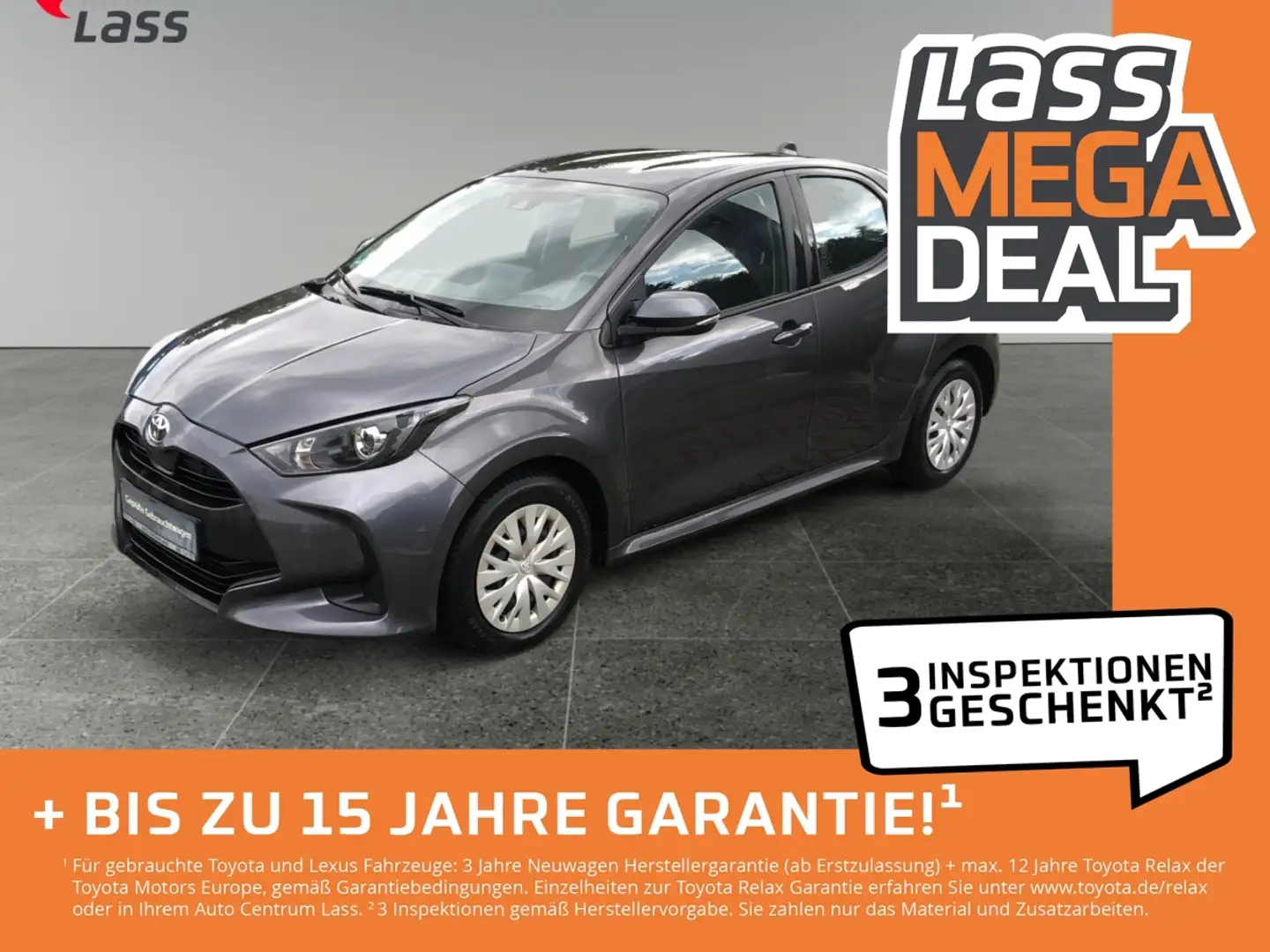 Toyota Yaris 1.0 Comfort +Allwetter+Apple/Android+Klima Grau - 1