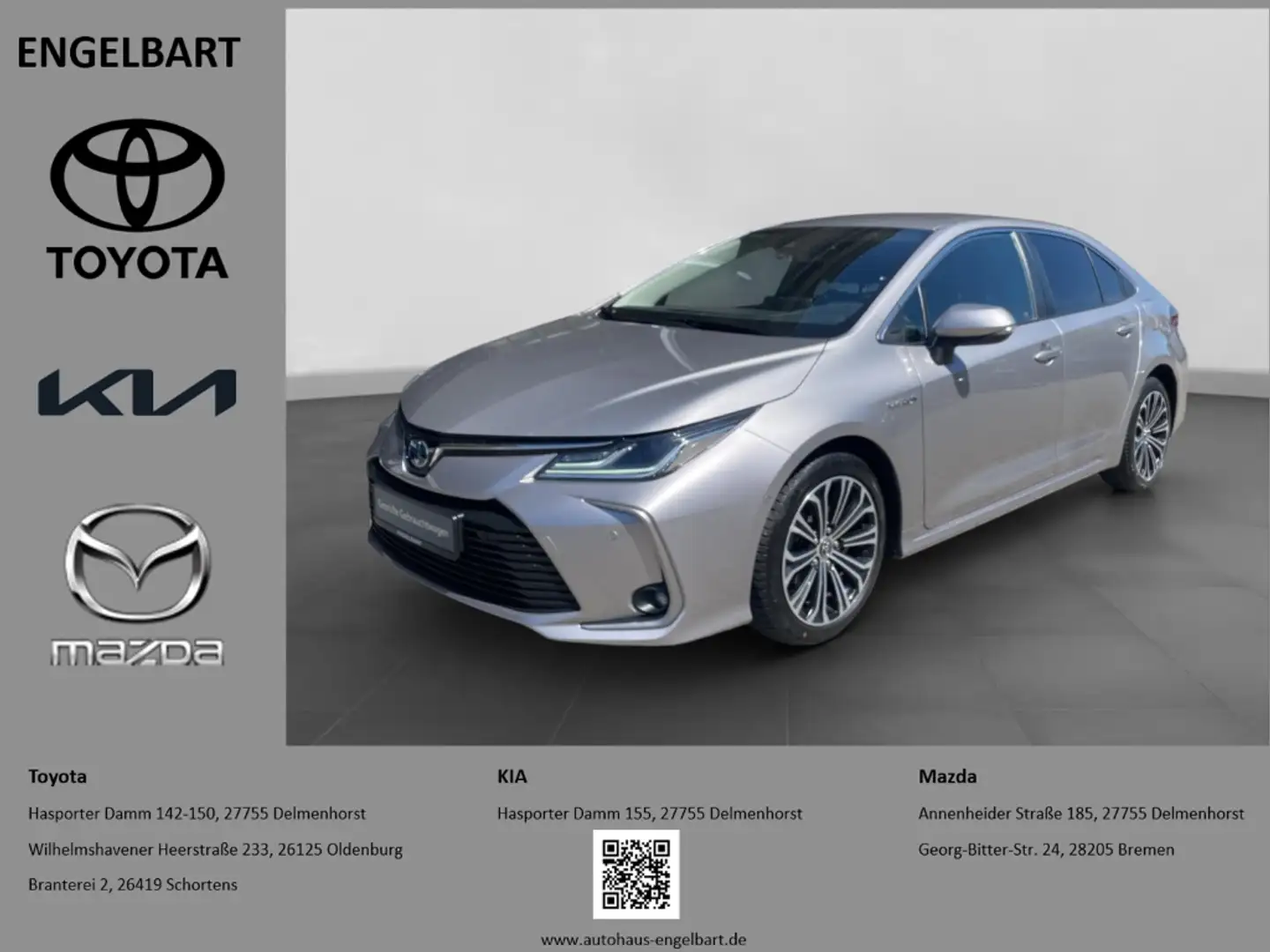 Toyota Corolla 1.8 Hybrid Club Technik Paket Allwetterreifen Grijs - 1