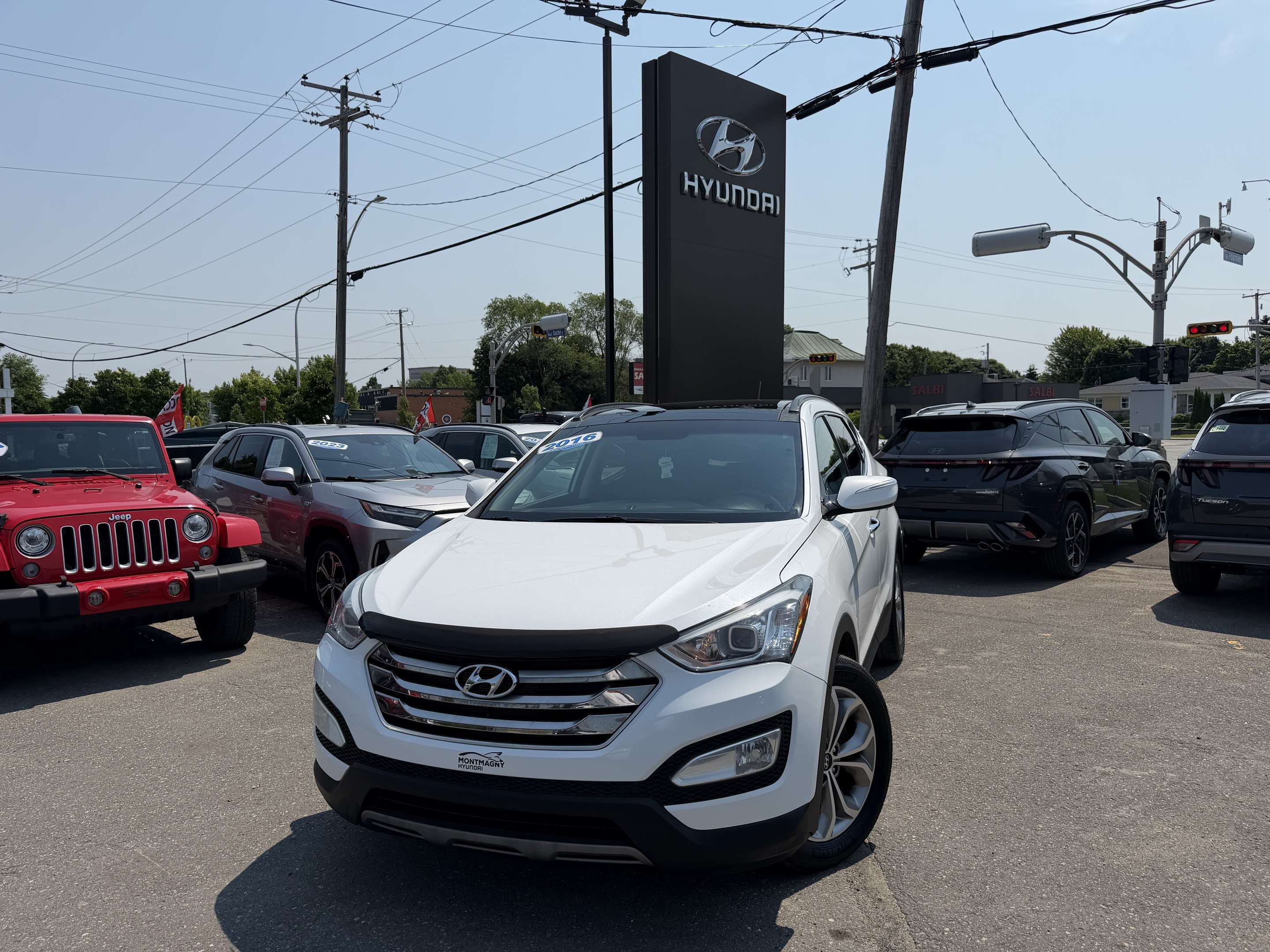 White 2016 Hyundai Santa Fe Sport SUV / Crossover  Automatic
