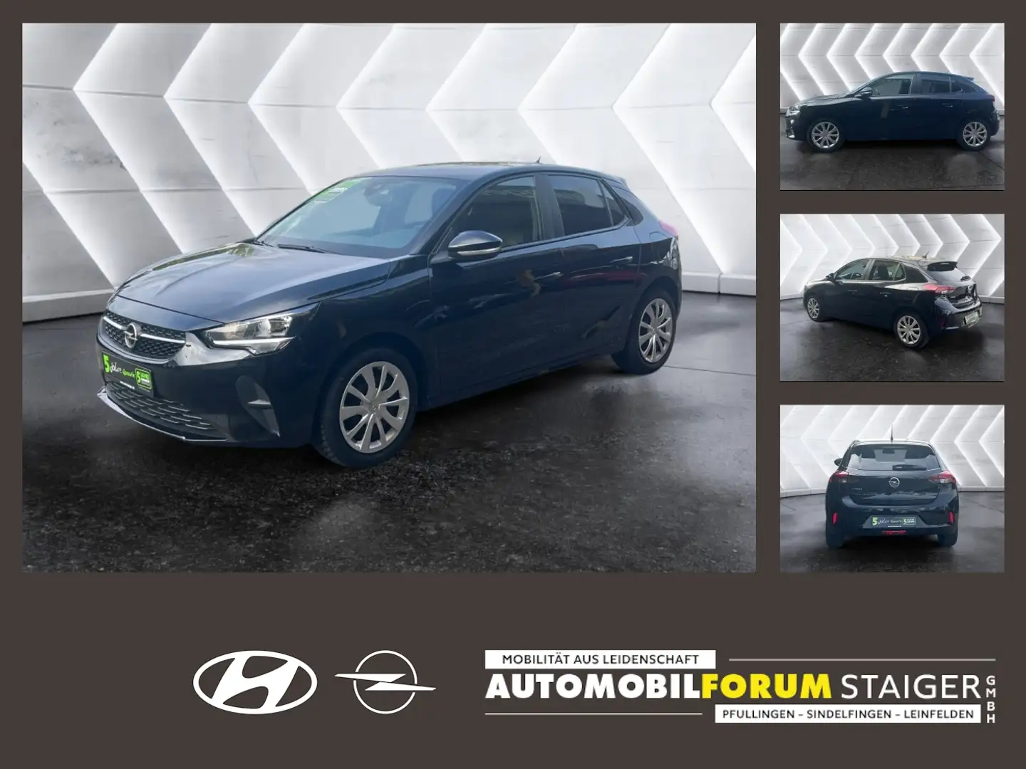 Opel Corsa F 1.2 Turbo Edition Kam. Zwart - 1