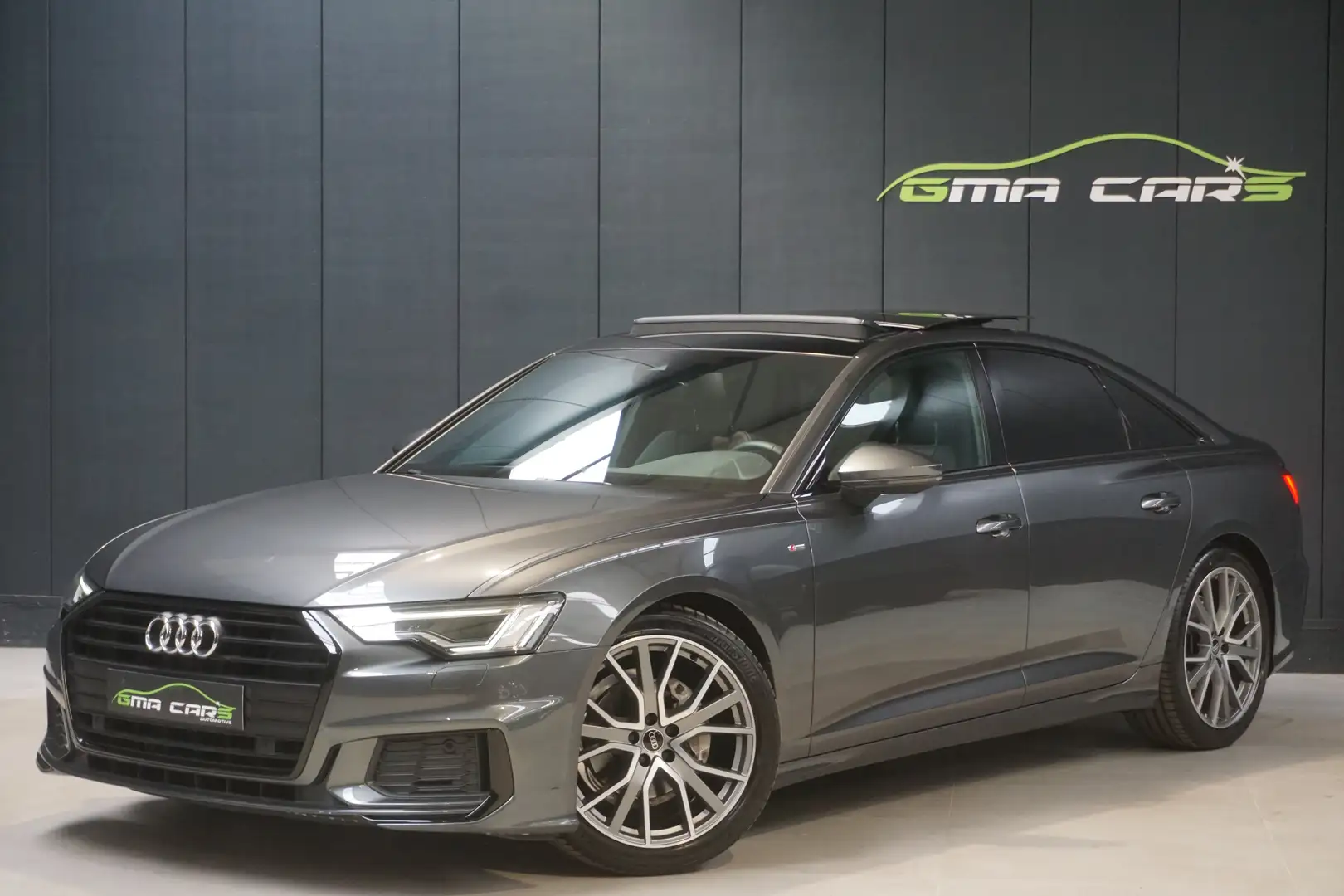 Audi A6 35 TDi S Line Auto.-Nav-Cam-Pano-Keyless-Garantie Grijs - 1