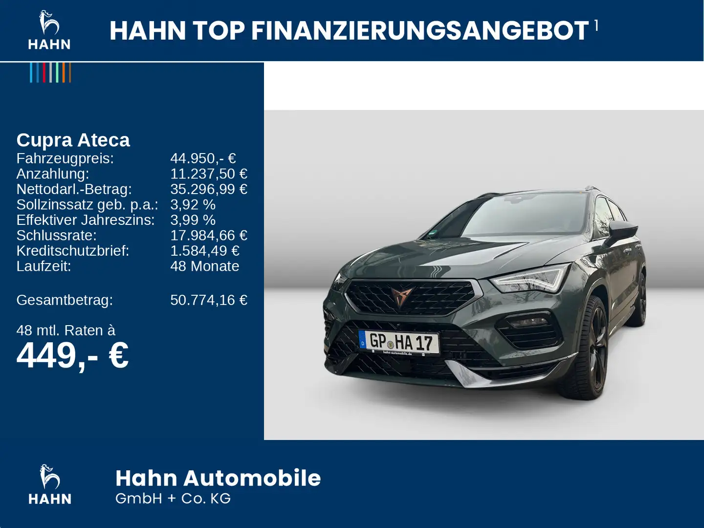 CUPRA Ateca 2.0TSI DSG Tribe Edition LED AHK Pano DCC Grün - 2