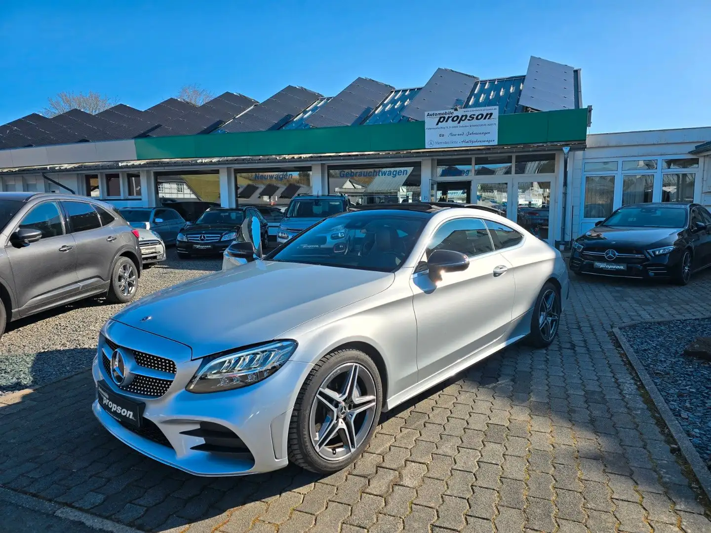 Mercedes-Benz C 300 Coupe AMG Line PANO KAM MEMORY Argent - 1
