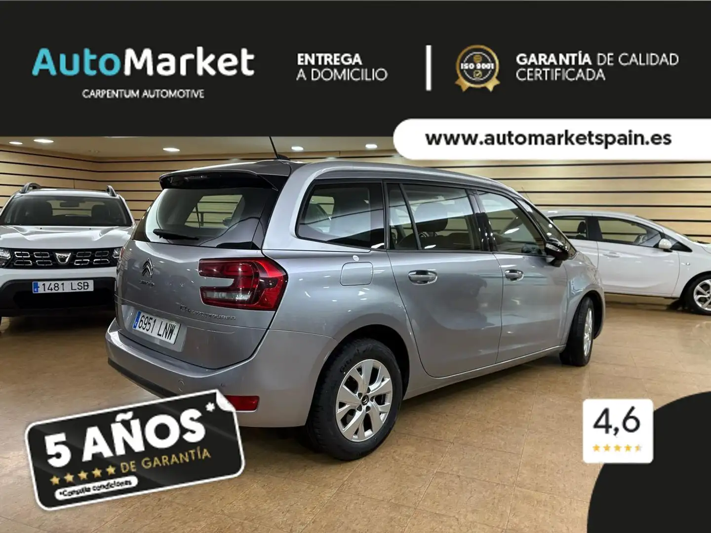 Citroen C4 Grand  Spacetourer Puretech 96kw (130cv) Eatg6 Gris - 2
