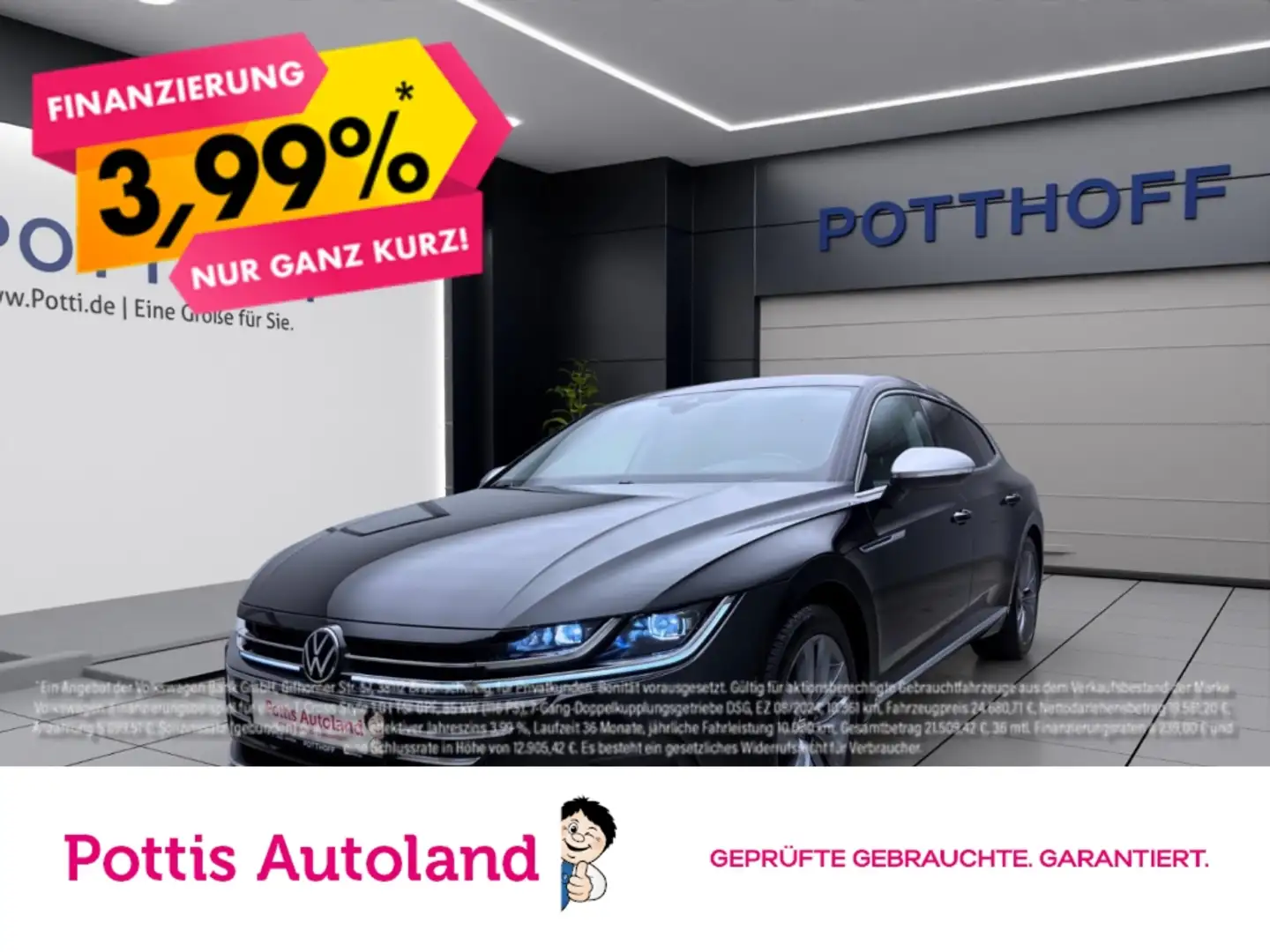 Volkswagen Arteon Shooting Brake 2.0 TSI DSG ELEGANCE AHK NAVI IQ.LI Zwart - 1