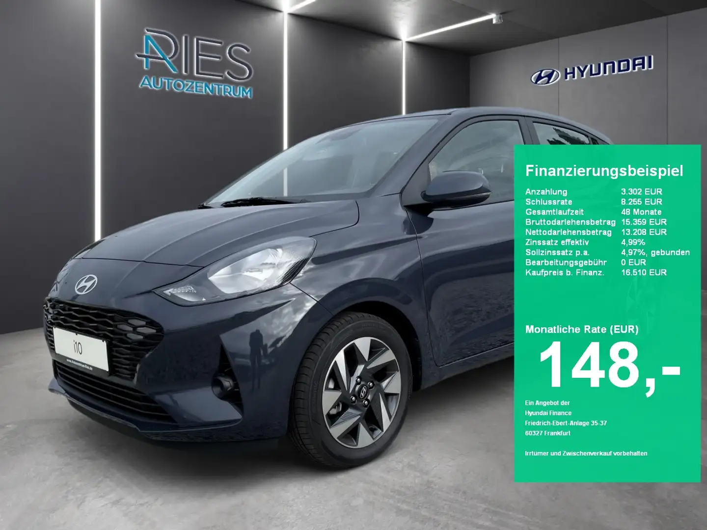 Hyundai i10 1.0 Trend Navi*SHZ*Kam.*PDC*Virtual*AUT*FLA Grau - 1