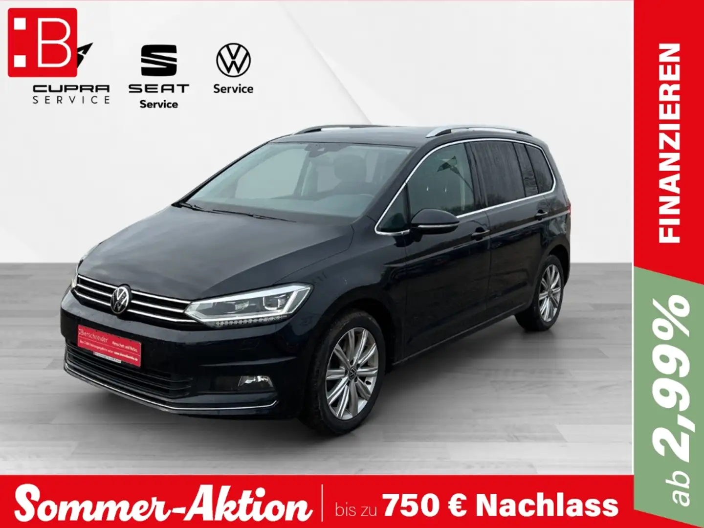 Volkswagen Touran 1.5 TSI DSG Highline LED KAMERA NAVI 17 DAB 3-J-GA Negro - 1