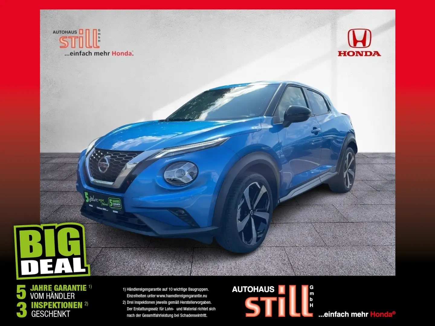 Nissan Juke 1.0 DIG-T Tekna BOSE* +LED+SHZ+Winterp.+360 Blauw - 1