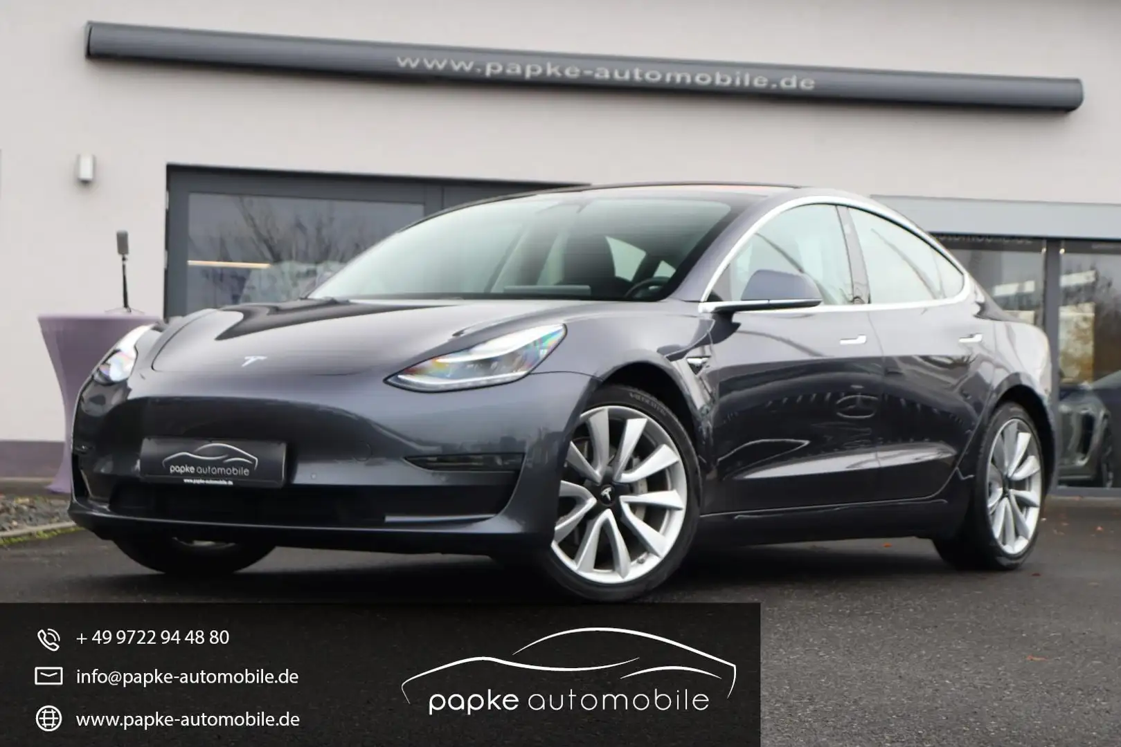 Tesla Model 3 Long Range Dual AWD +FSD+19ZOLL+KAMERA++ Gris - 1