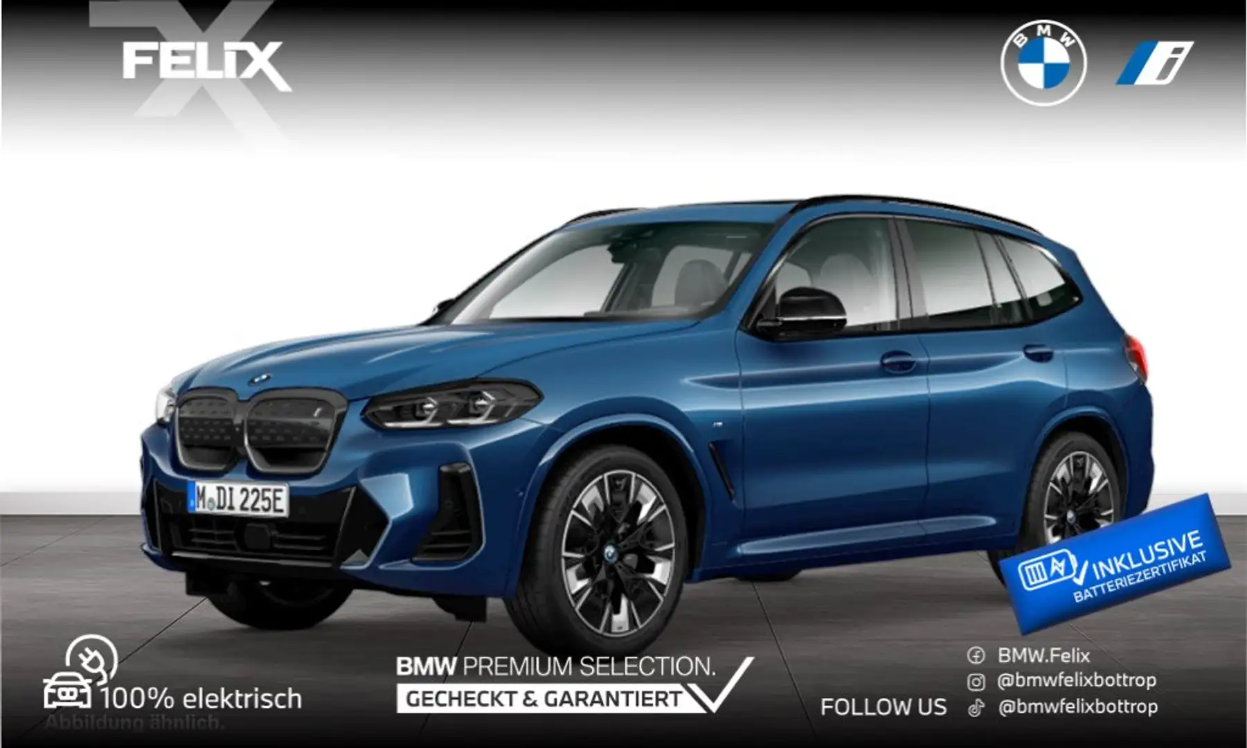 BMW iX3 Impressive+M SPORTPAKET+GESTIK+HEAD UP+ Blau - 1