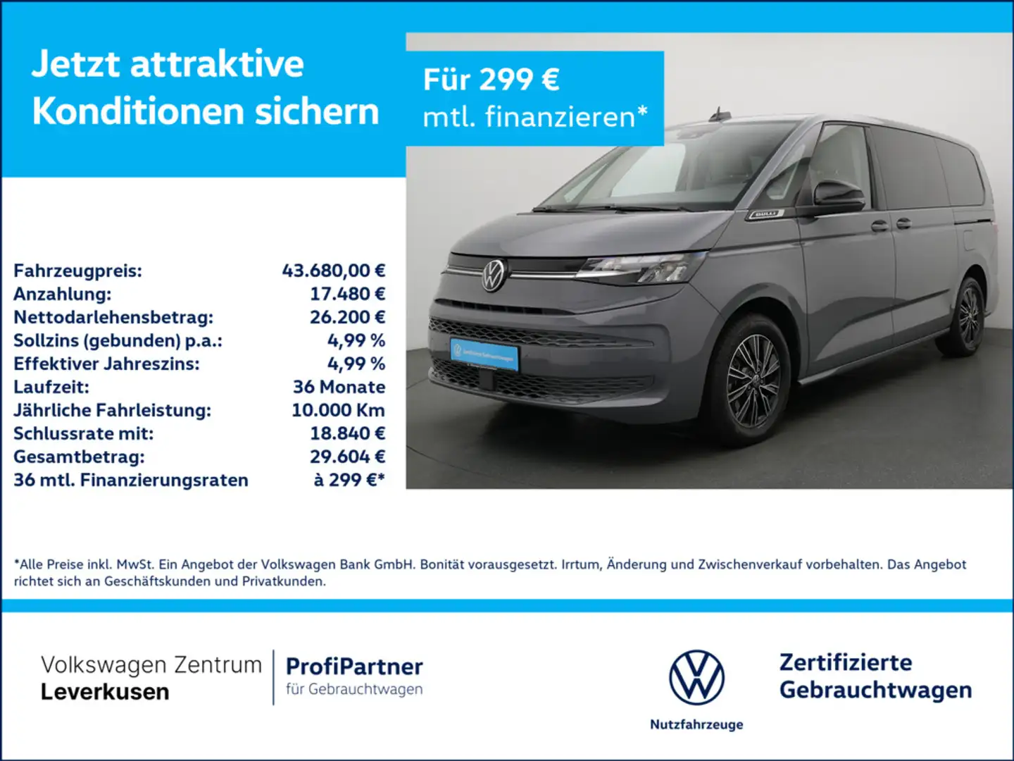 Volkswagen T7 Multivan Life Lang LÜ VIRT KAM CARPLAY LED Schwarz - 1