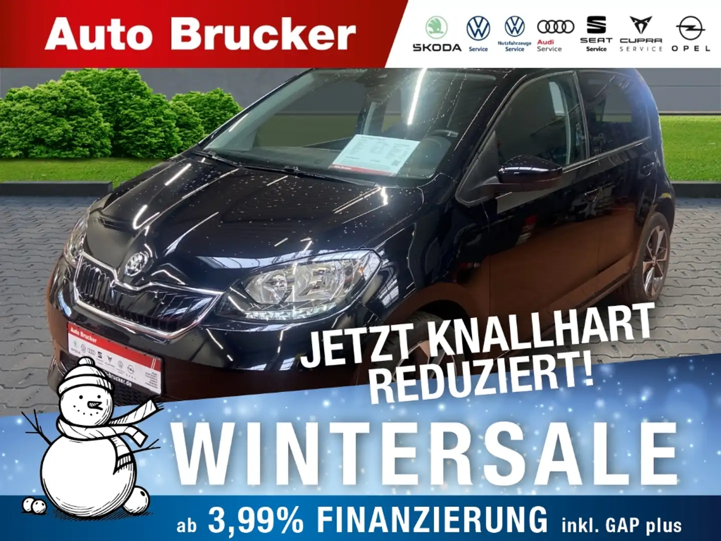 Skoda Citigo e iV Best of+Klimaanlage+Parksensoren+Sitzheizung Schwarz - 1