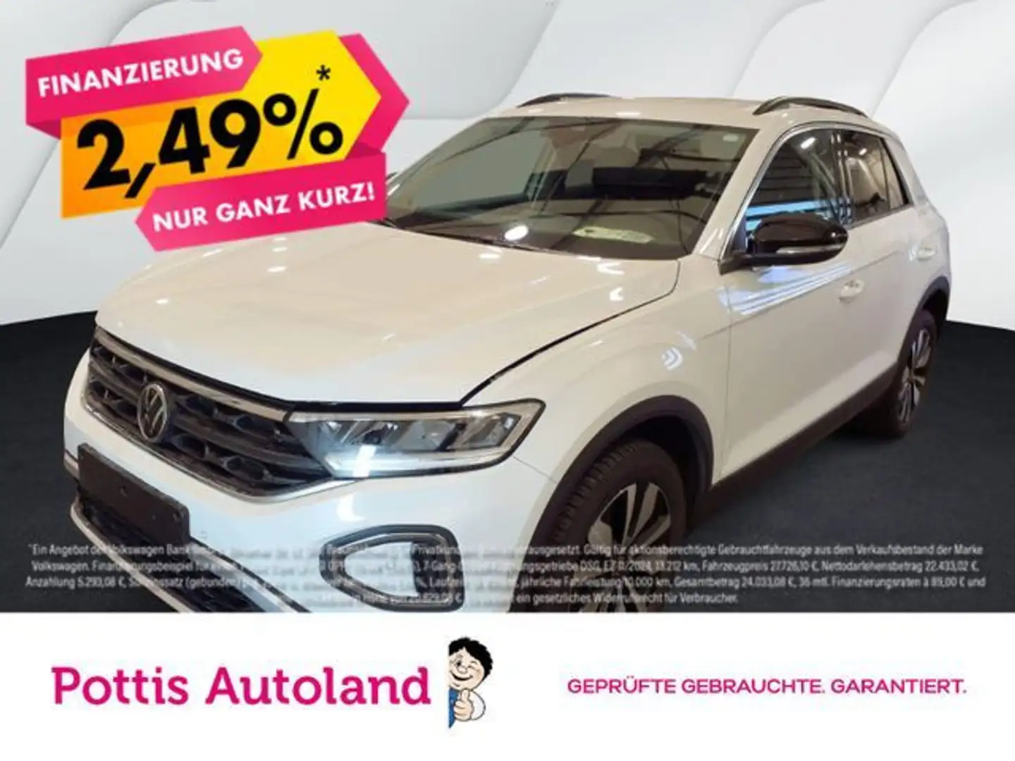 Volkswagen T-Roc 1.0 TSI GOAL NAVI KLIMA PDC SHZG LED Weiß - 1