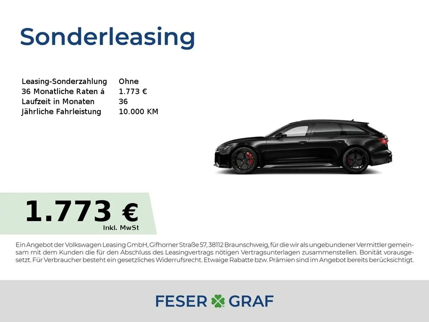 Audi RS6 Avant performance 463(630) kW(PS) tiptro Schwarz - 1