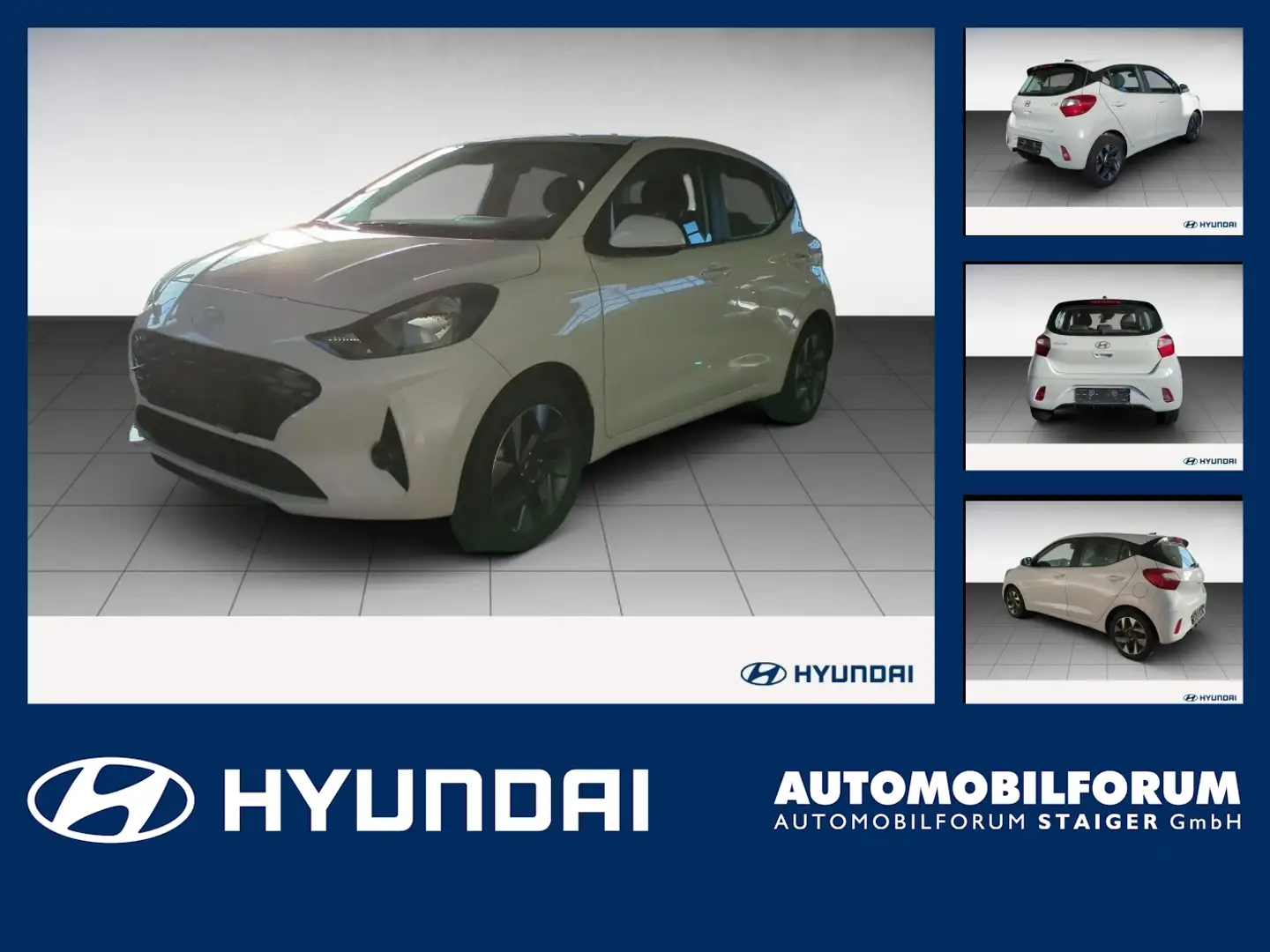 Hyundai i10 1.2 Trend Matrix AUT DynLicht Facelift Kam. Blanc - 1