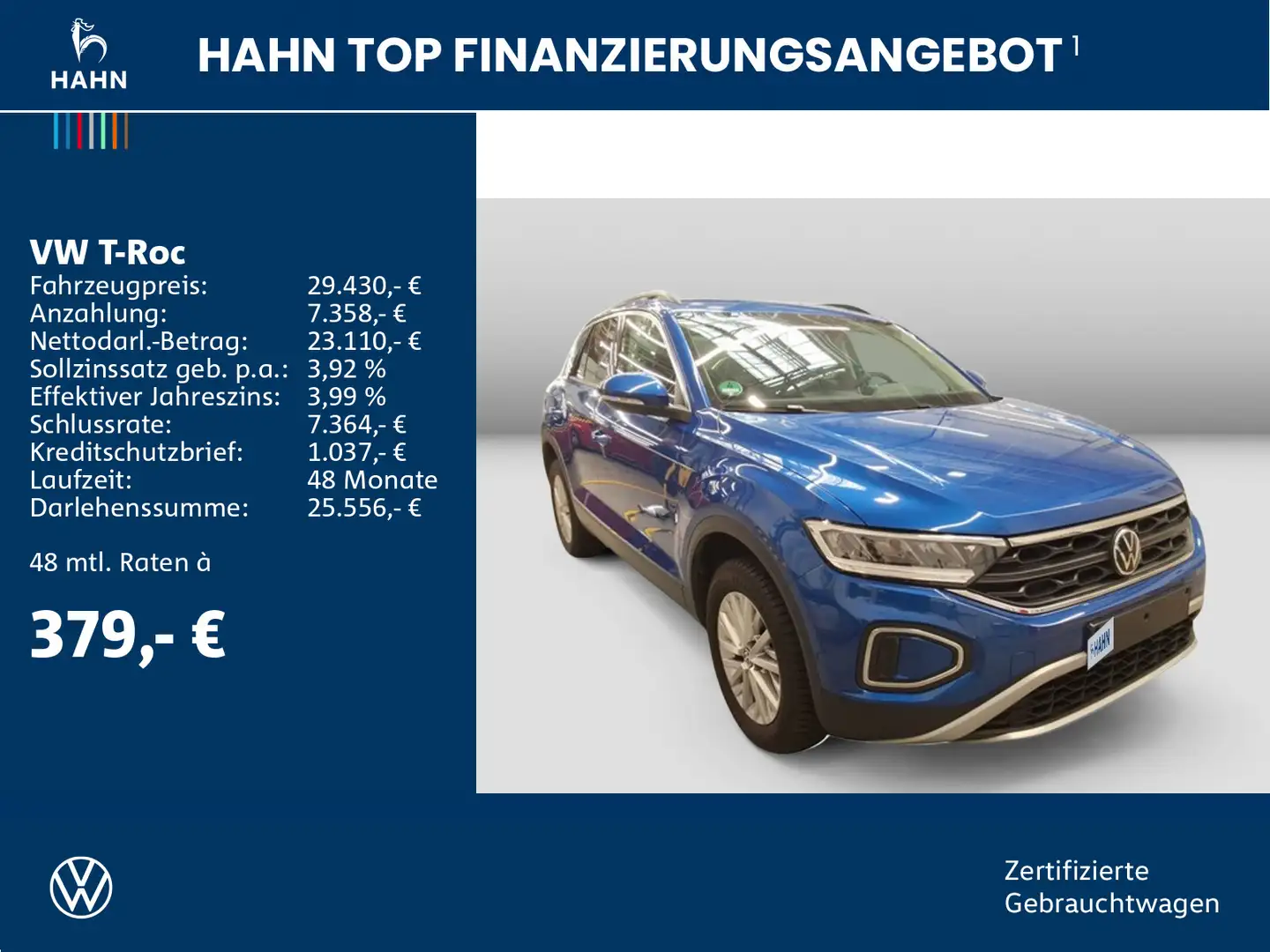 Volkswagen T-Roc 1.5TSI DSG Life ACC Cam LED Navi Standheiz Blauw - 2
