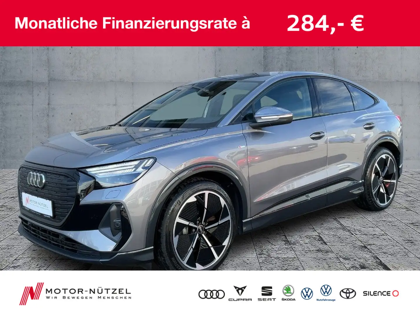Audi Q4 e-tron Q4 Sportback e-tron S-LINE MATRIX+NAVI+RFK+ACC Grigio - 1
