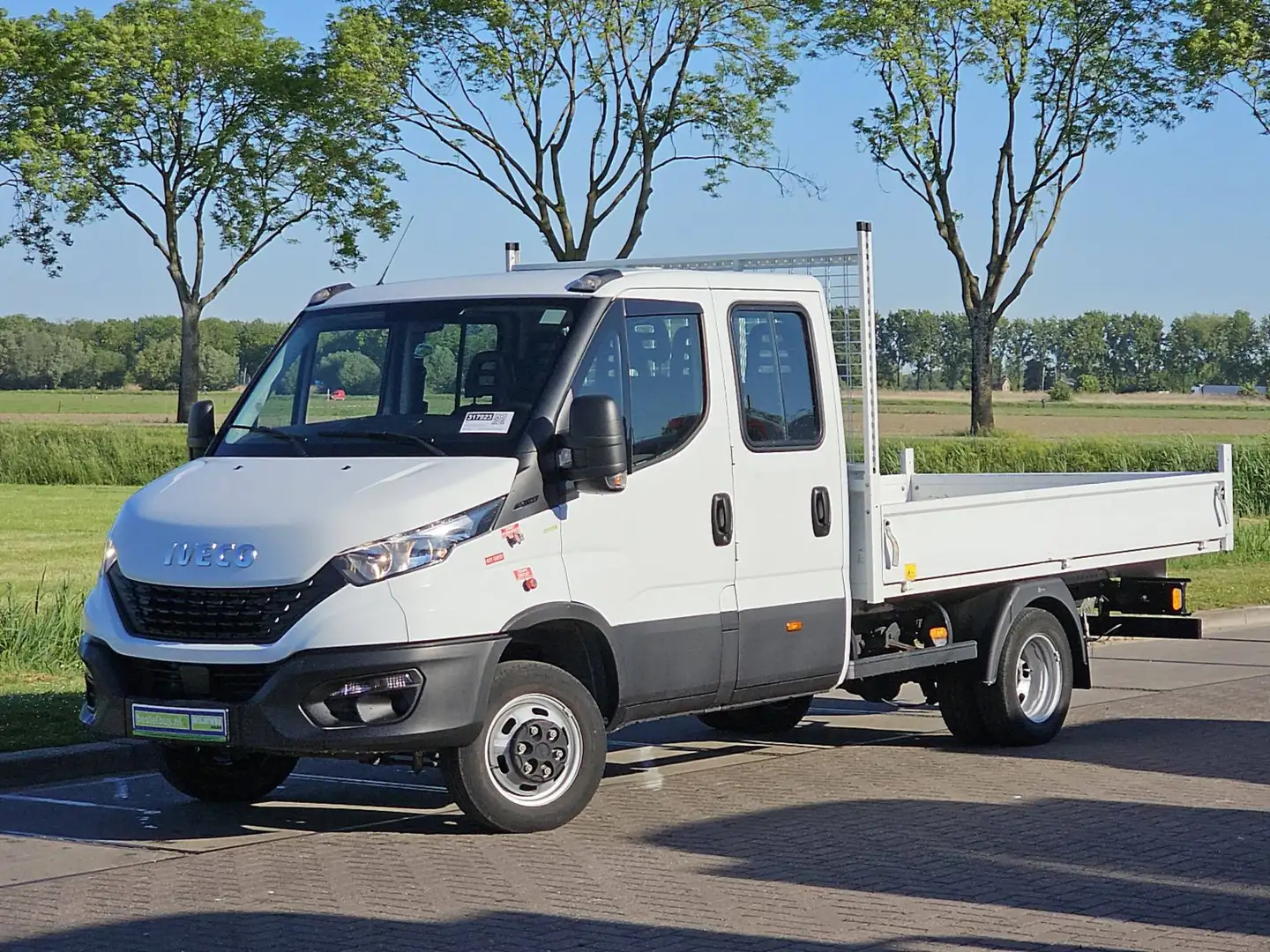 Iveco Daily 35C14 DUB.Cab Open-Laadbak Wit - 2