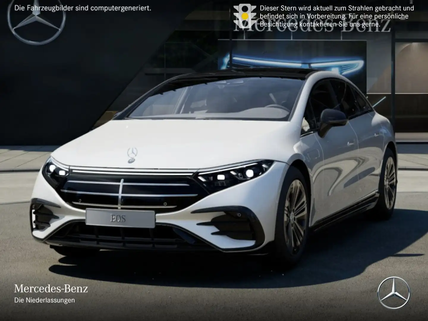 Mercedes-Benz EQS 350 Avantgarde AMG Fahrass Fondent WideScreen Weiß - 2