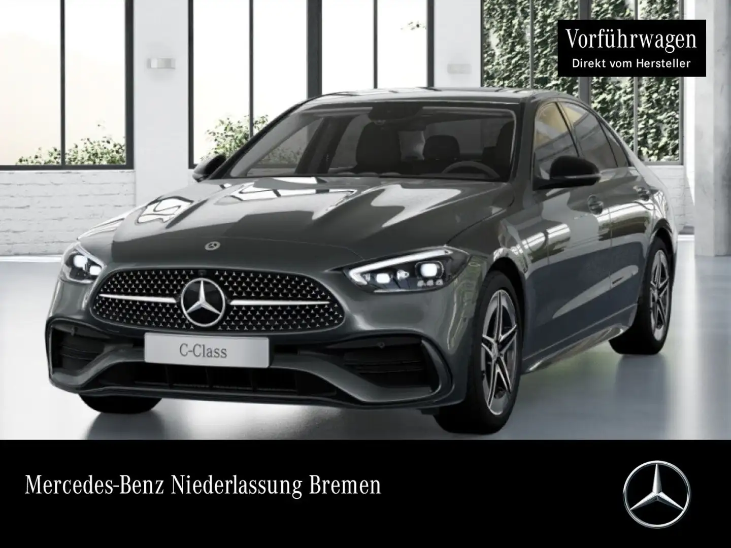 Mercedes-Benz C 220 d AMG+NIGHT+360+TOTW+KEYLESS+9G Grau - 1