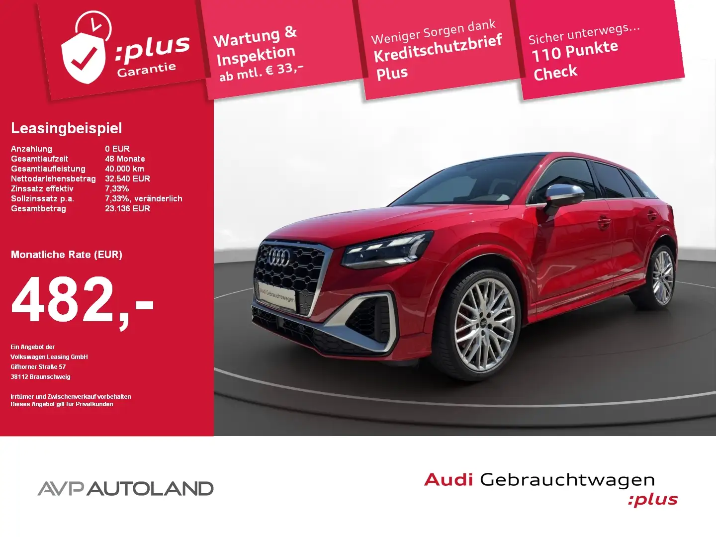 Audi SQ2 2.0 TFSI quattro S tronic | MMI NAVI PLUS | Rosso - 1