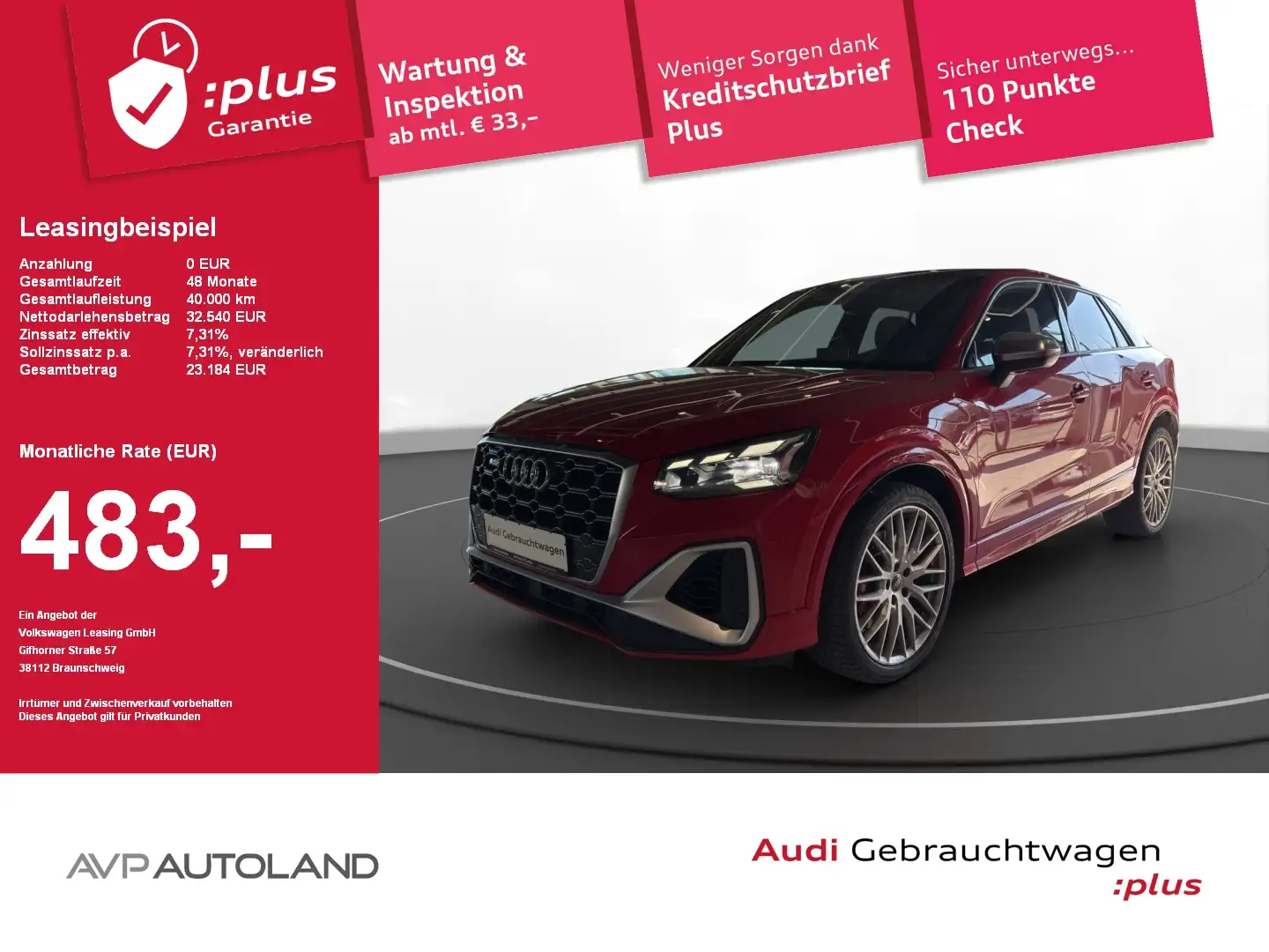 Audi SQ2 2.0 TFSI quattro S tronic | MMI NAVI PLUS | Rot - 1